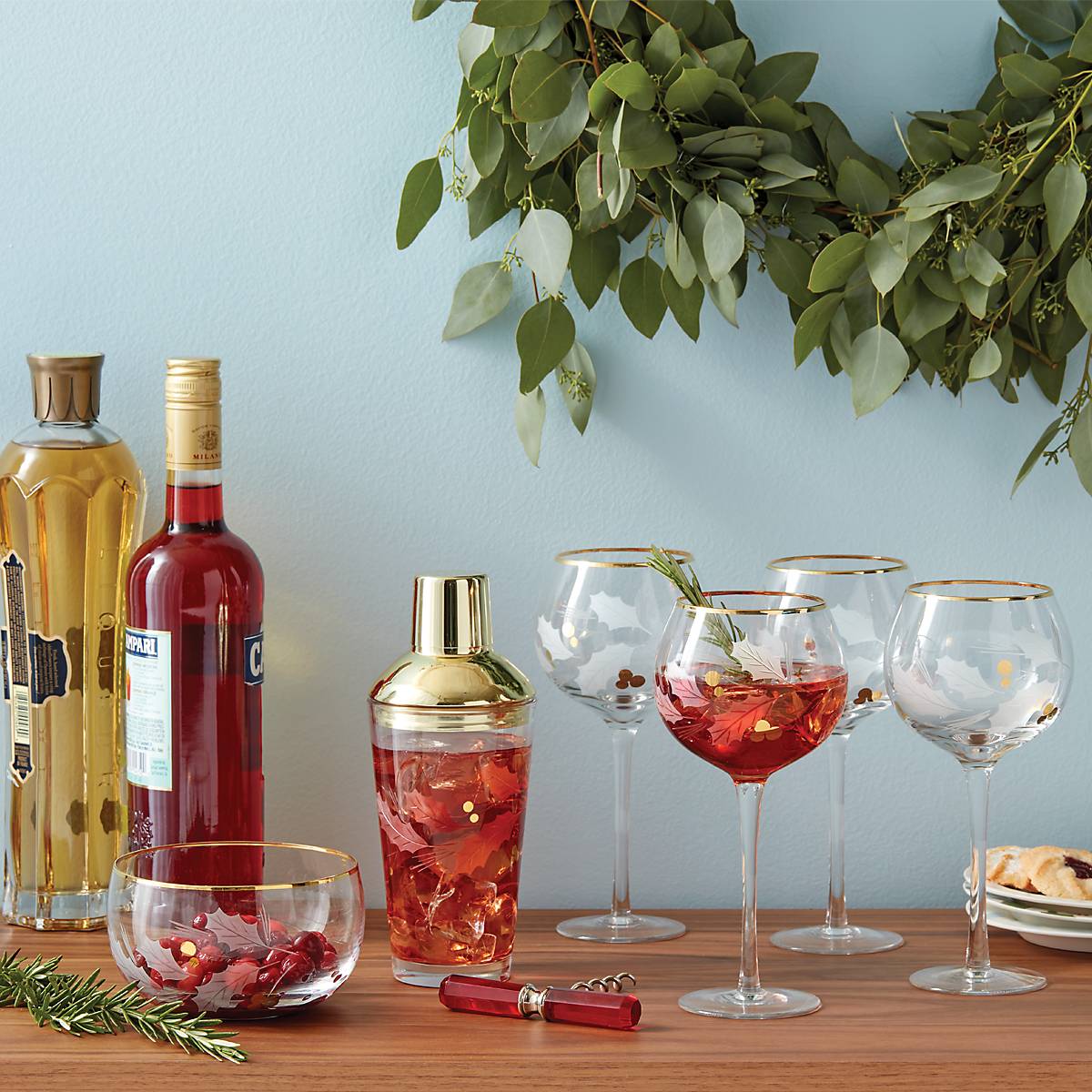 Holiday Gold Balloon Glasses Set Of 4 - Image 5