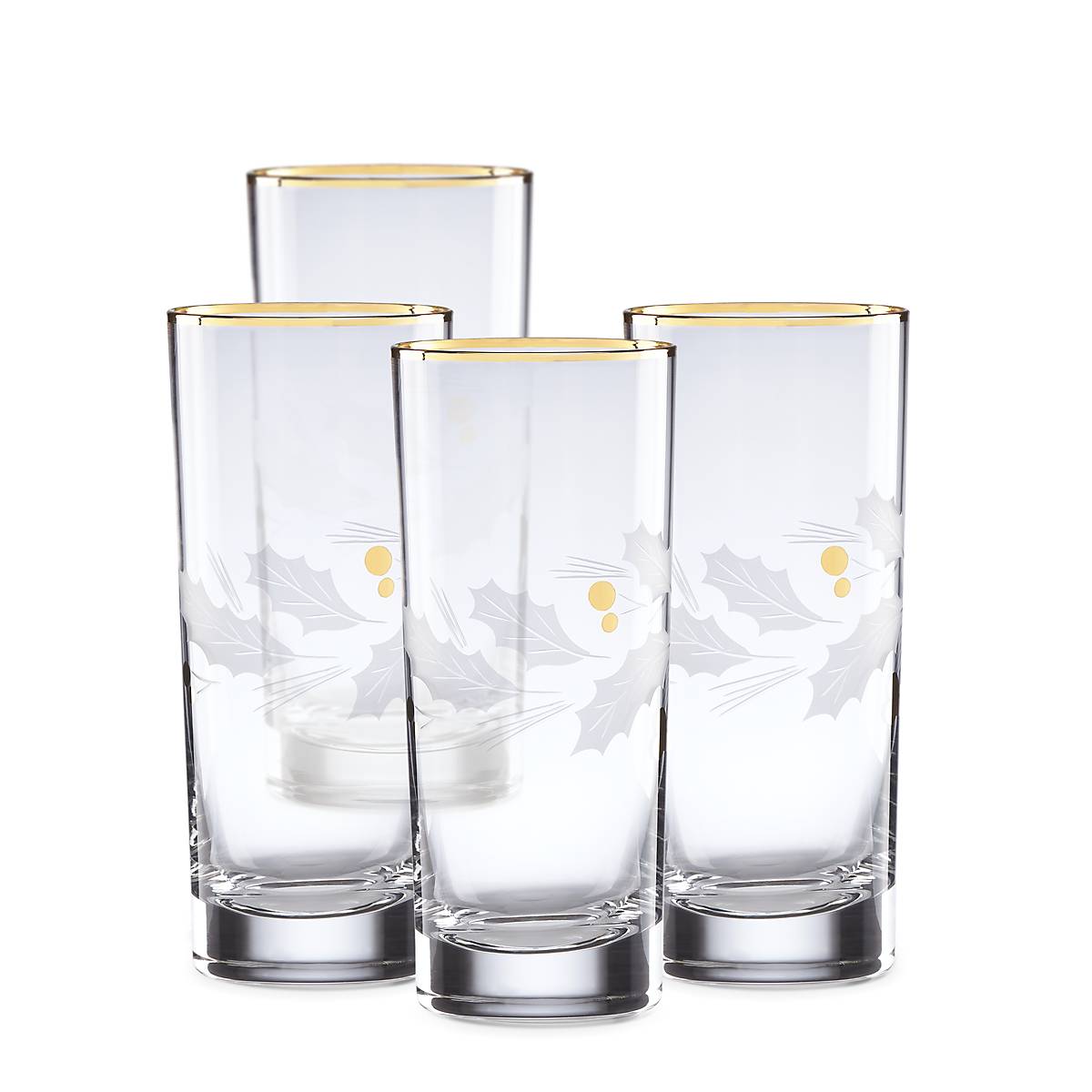 Alternative view of Holiday Gold Highball Glasses   Set Of 4