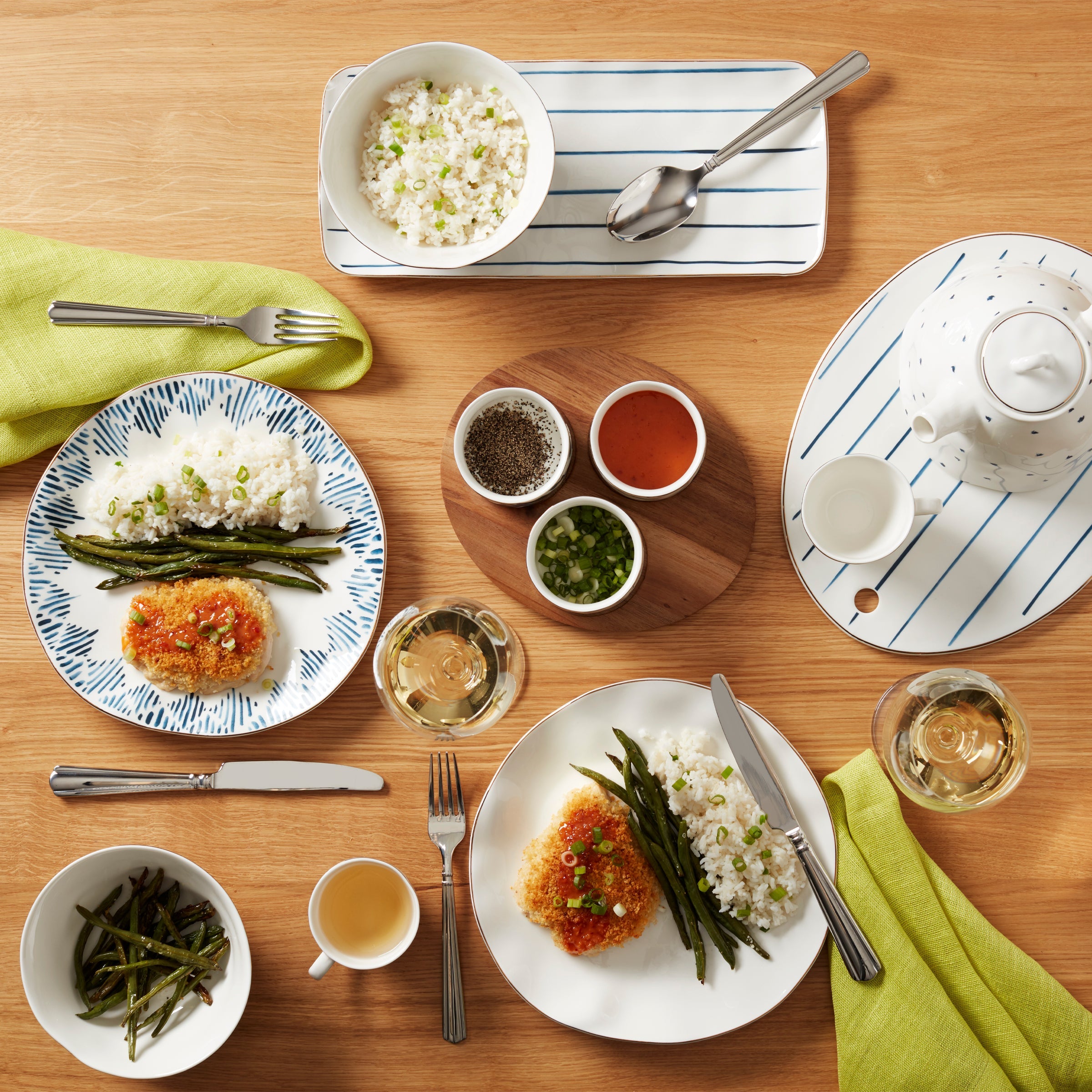 Blue Bay Ikat Dinner Plates Set of 4 - Image 9