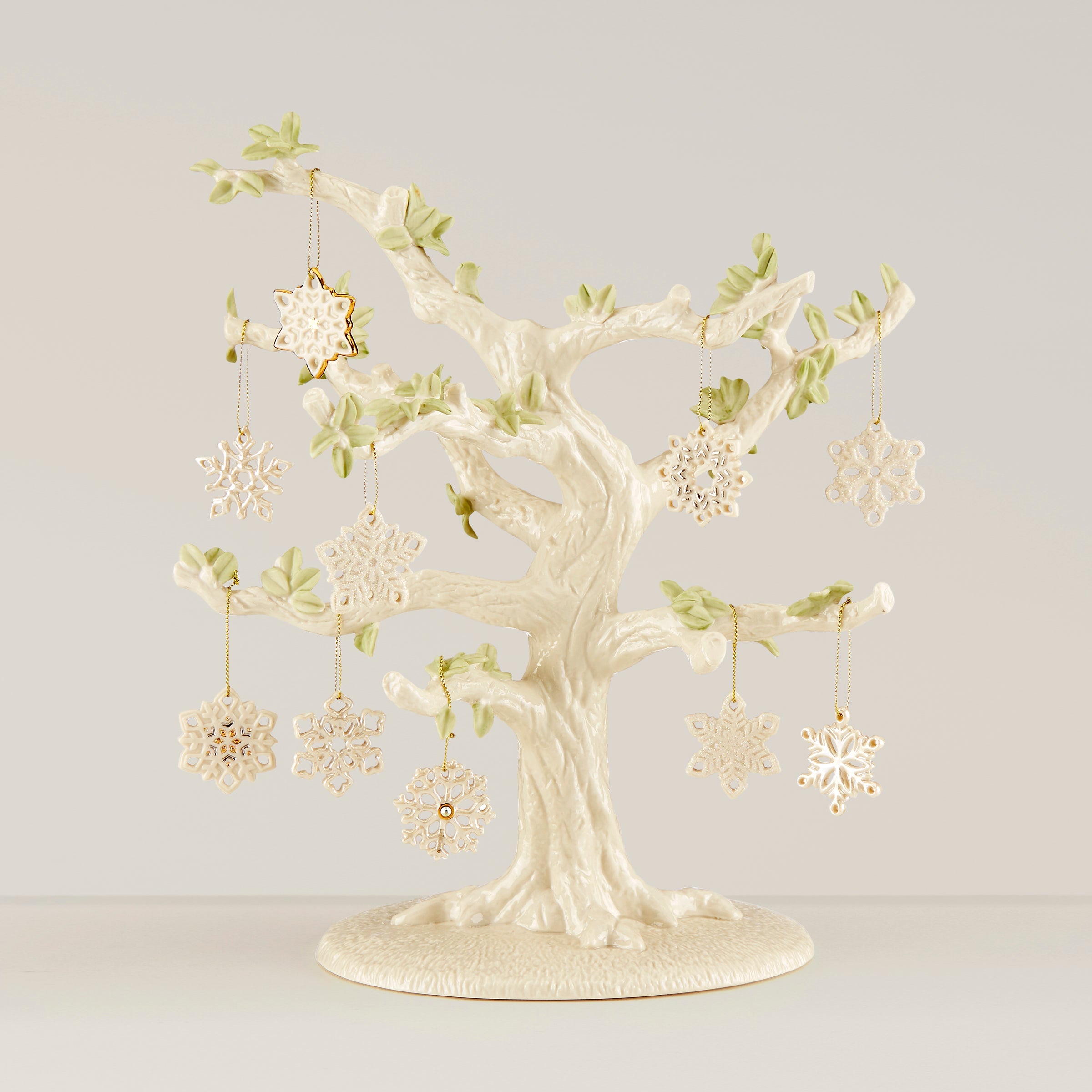 Snowflake 11 Piece Mini Ornament & Tree Set
