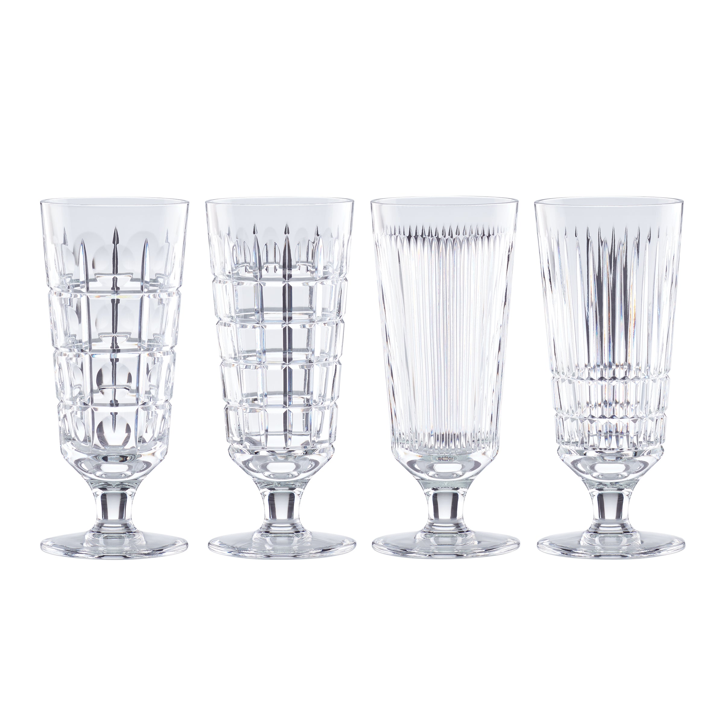 New Vintage 4 Piece Iced Beverage Glass Set