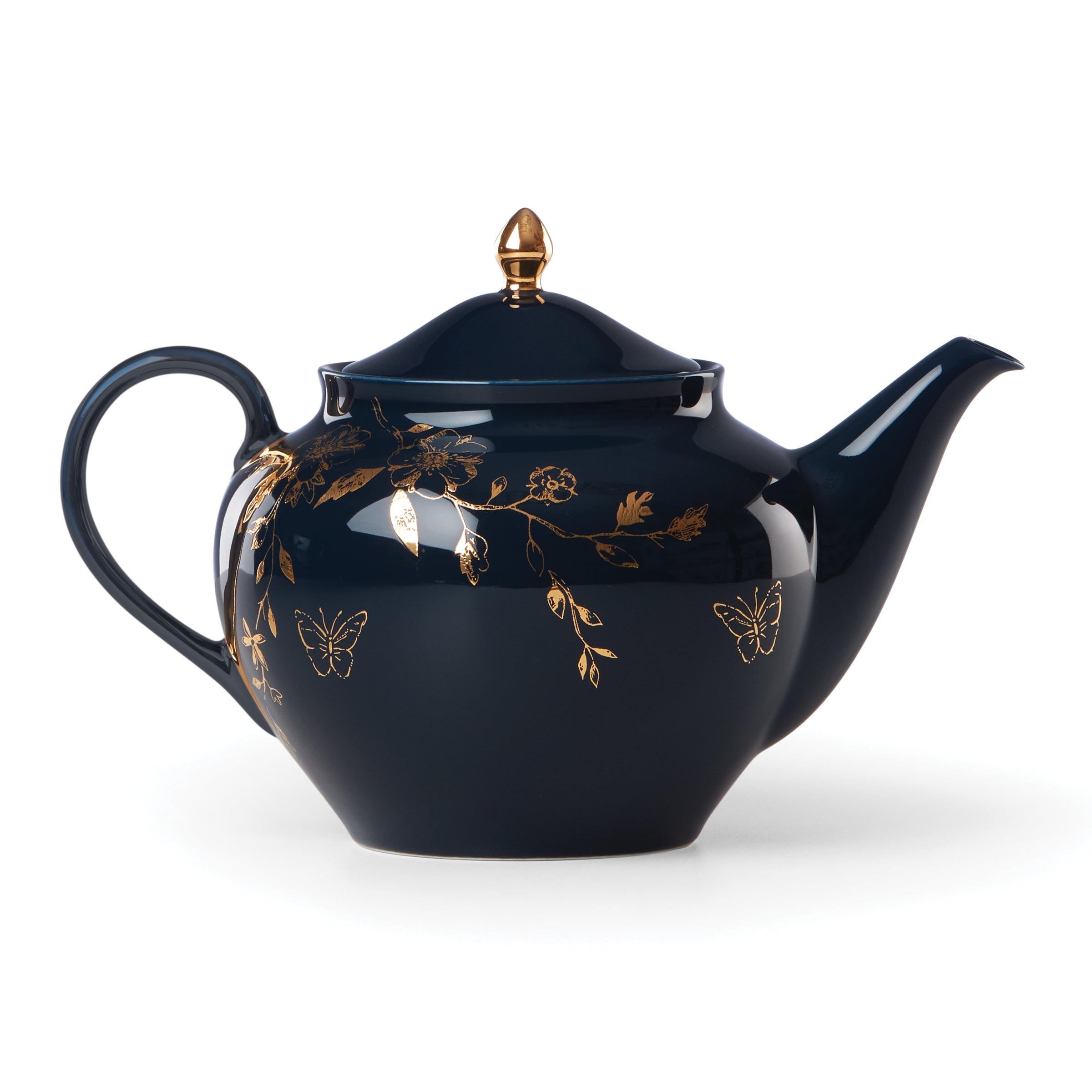 Sprig & Vine Teapot Navy - Image 3