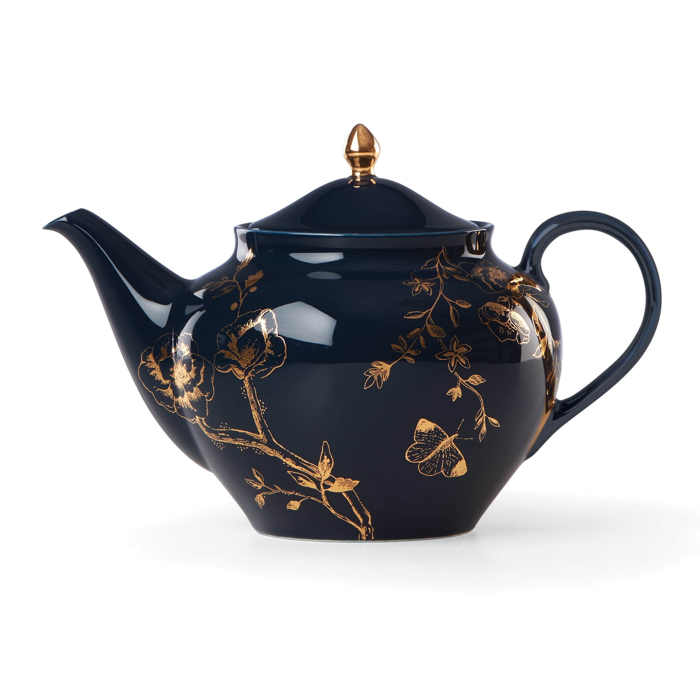 Sprig & Vine Teapot Navy - Image 4