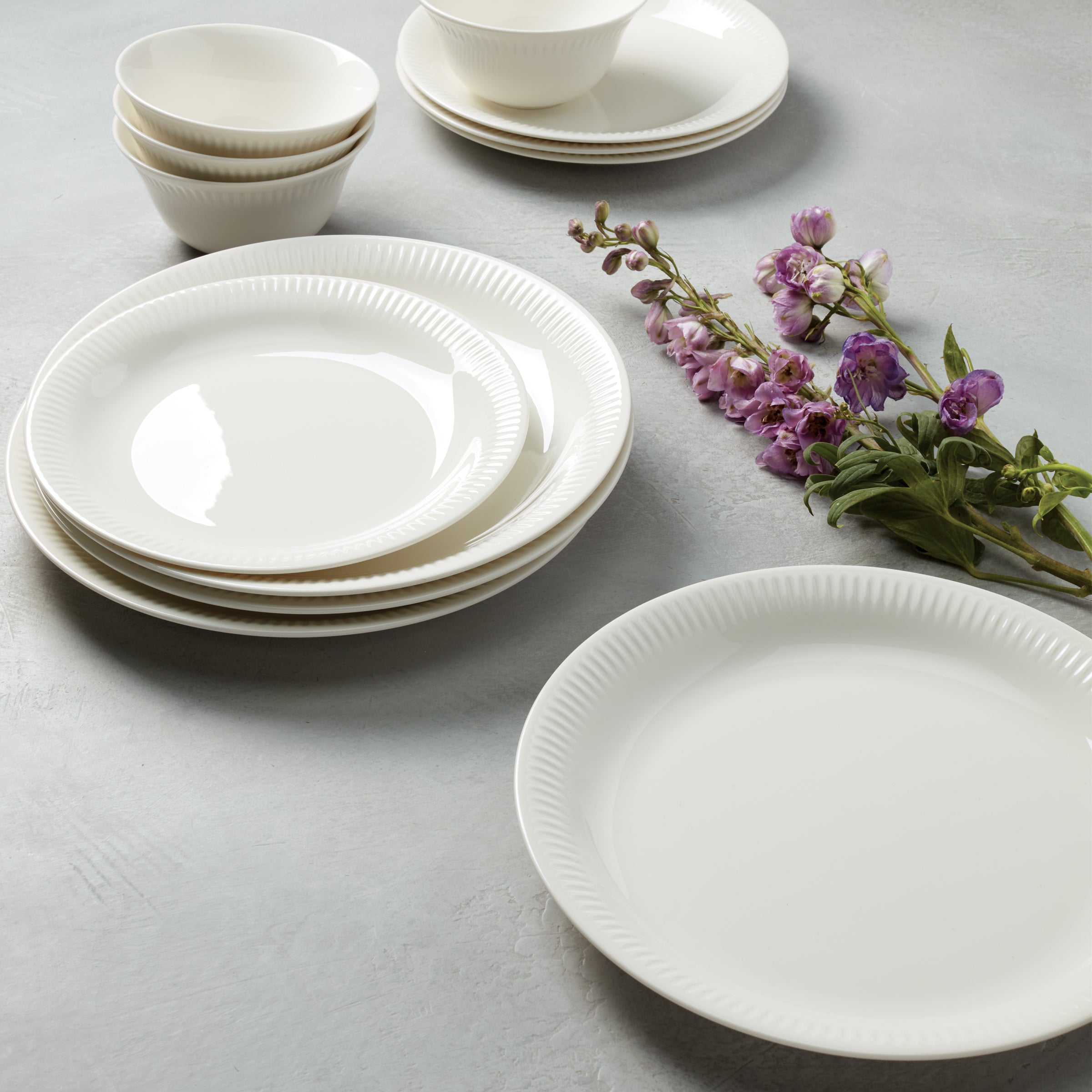 Profile White Dinner Plates Set of 4 - Image 5