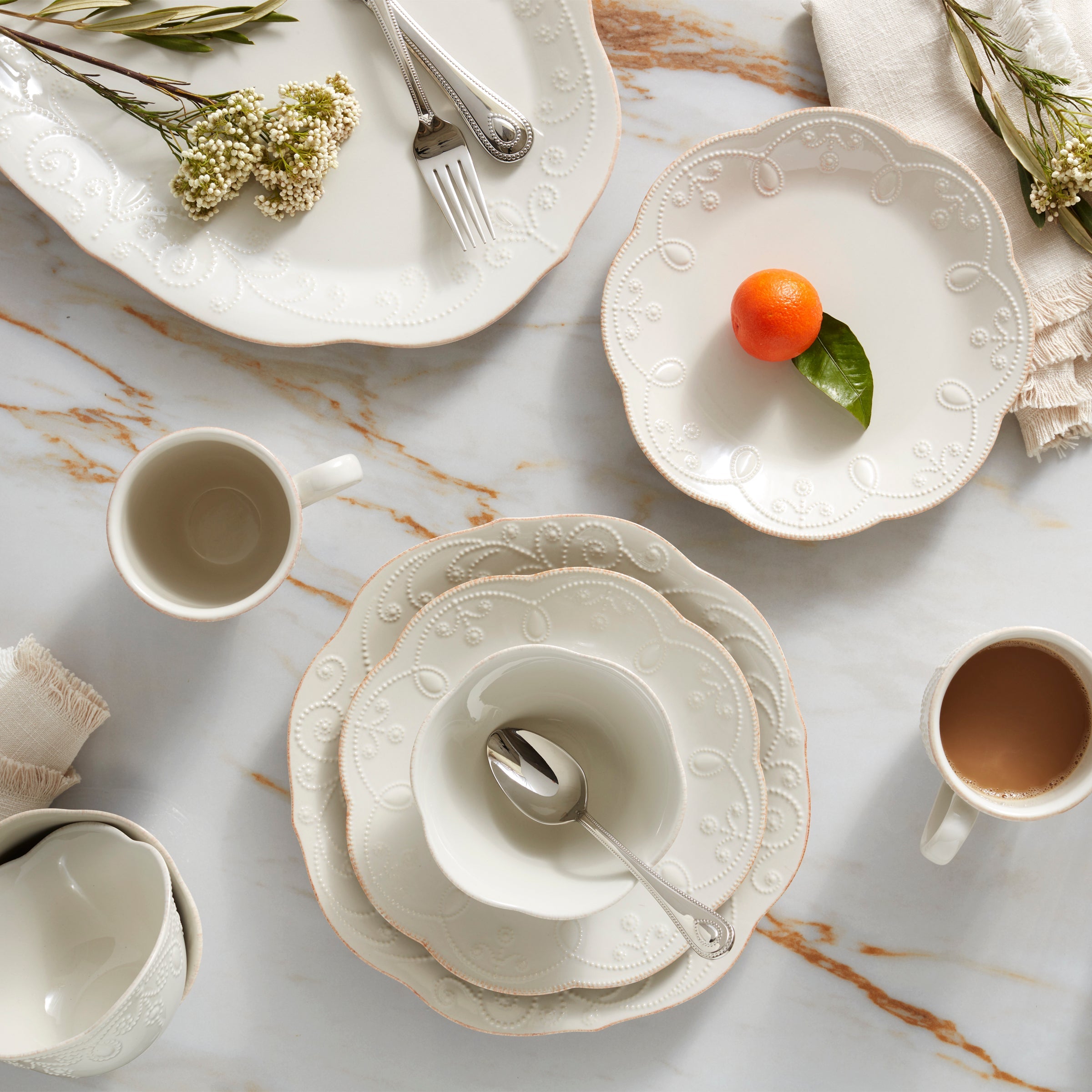 French Perle 12 Piece Dinnerware Set - Image 4