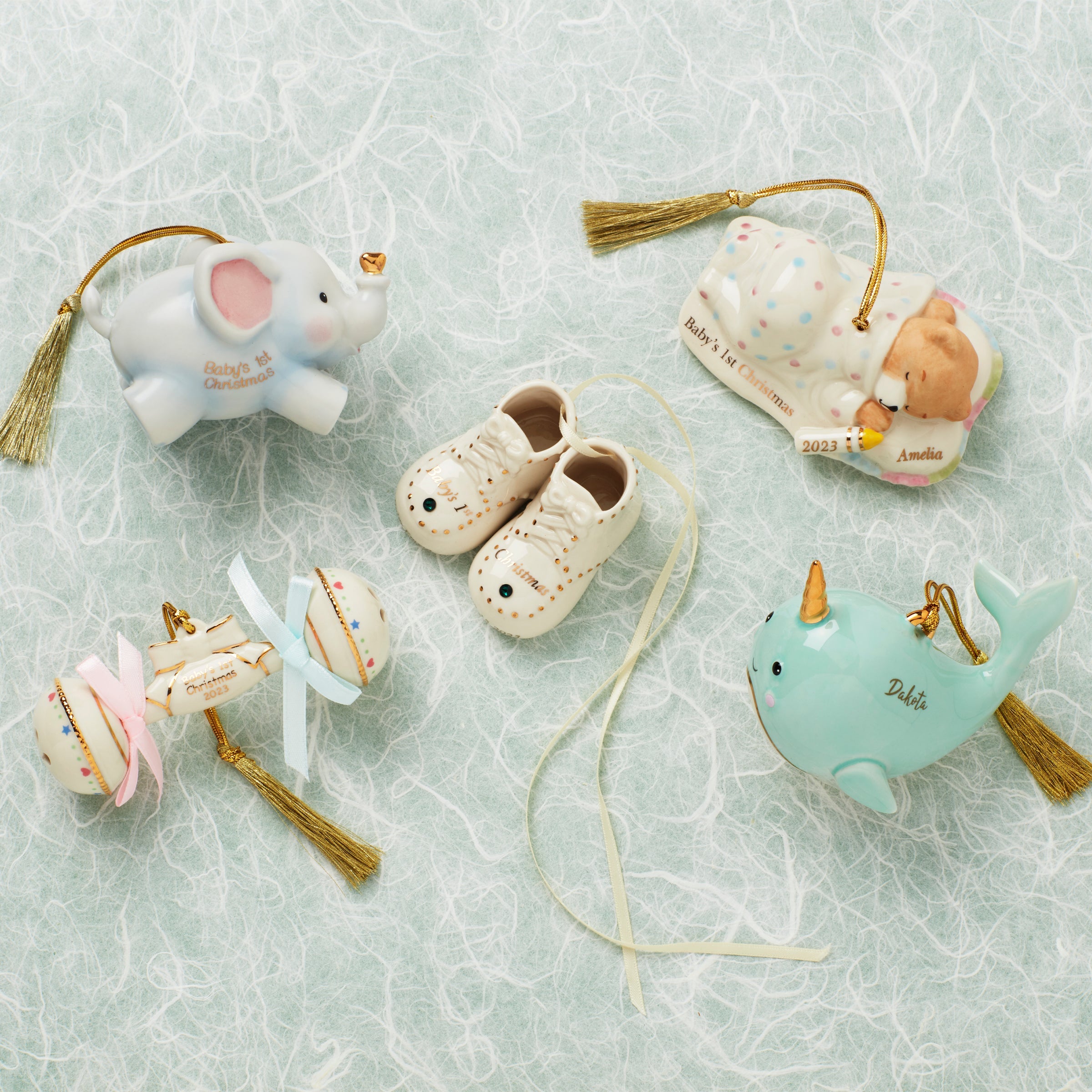 Alternative view of Personalized Baby's First Steps Ornament