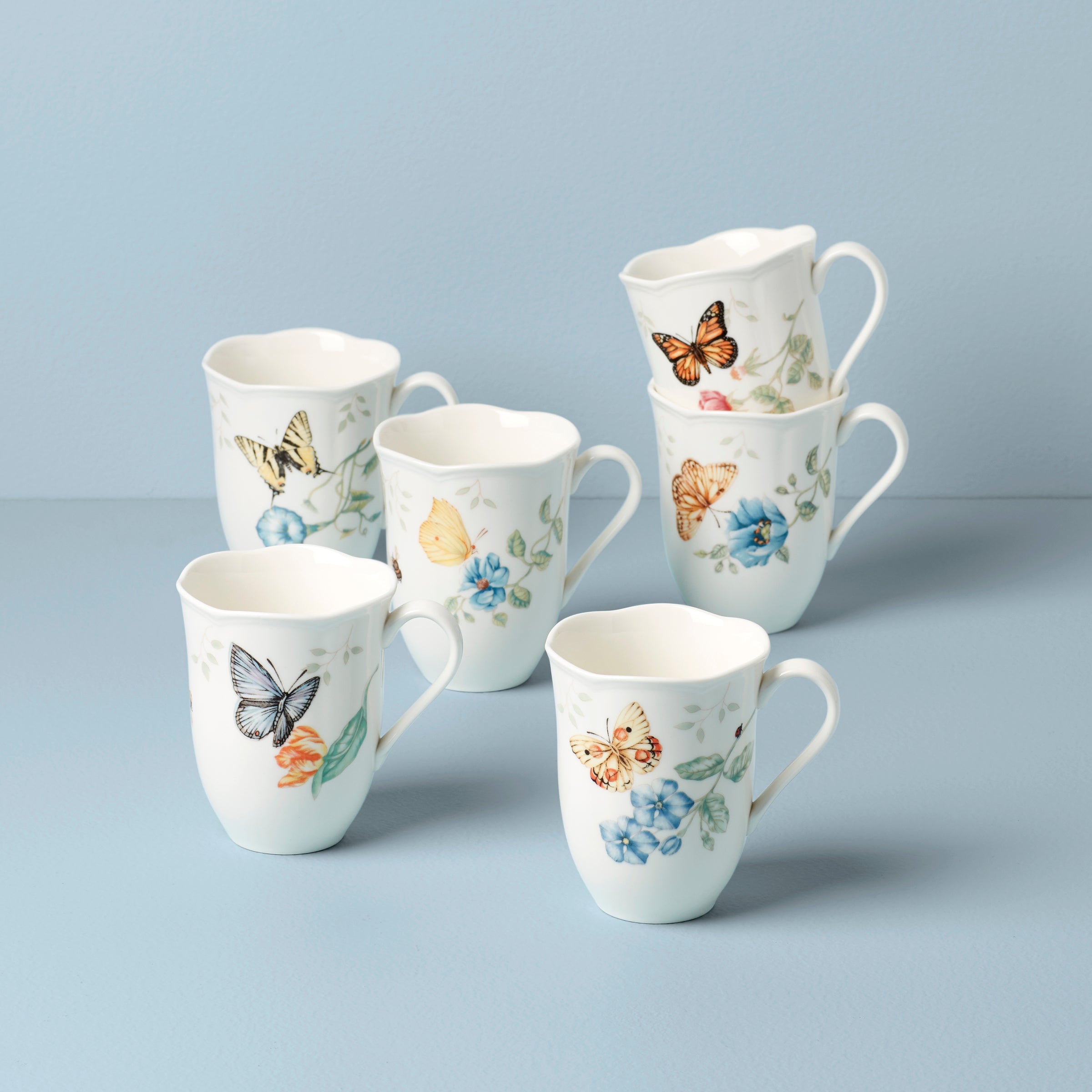 Butterfly Meadow Mugs Set of 6