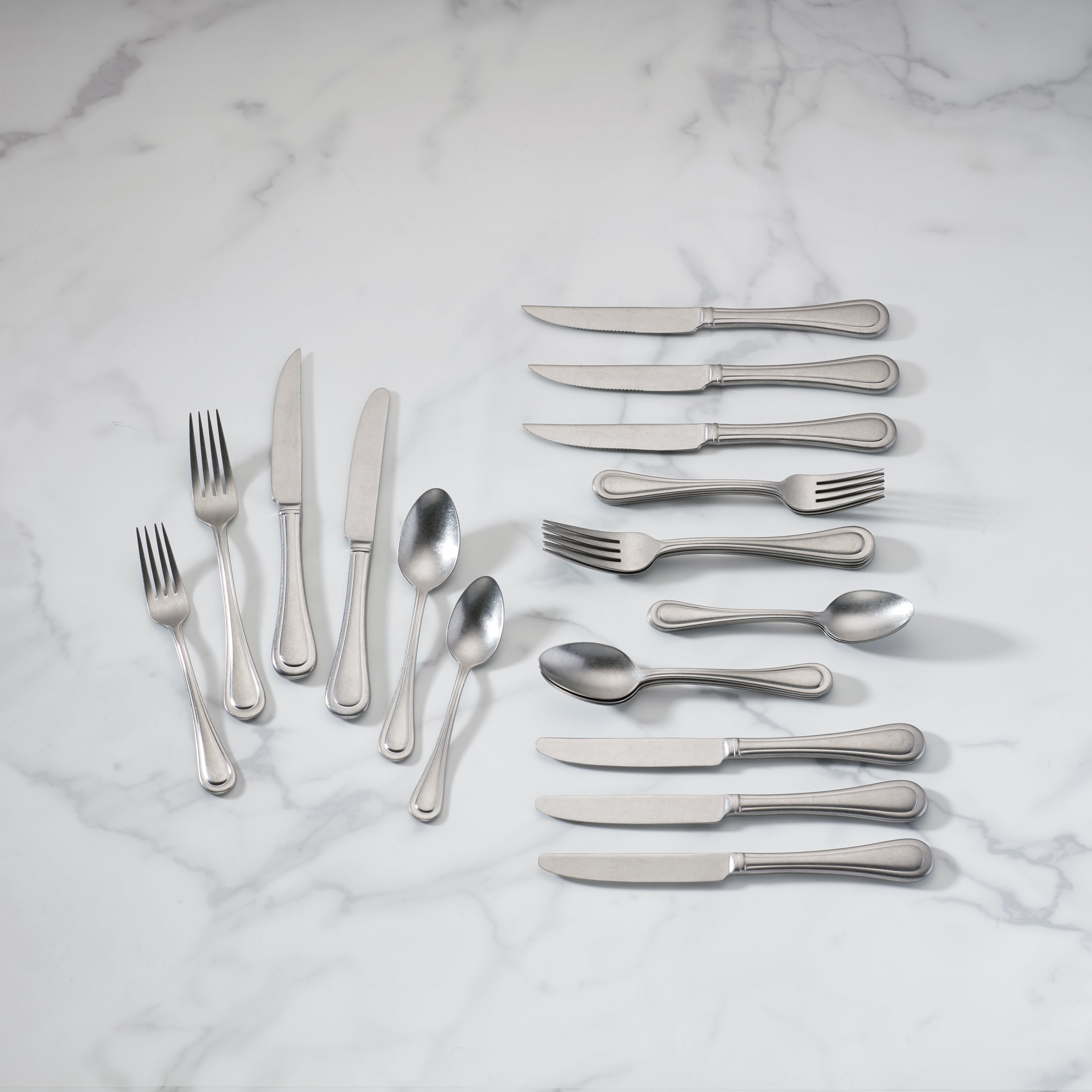 Alternative view of Textured Neutrals 24 Piece Flatware Set