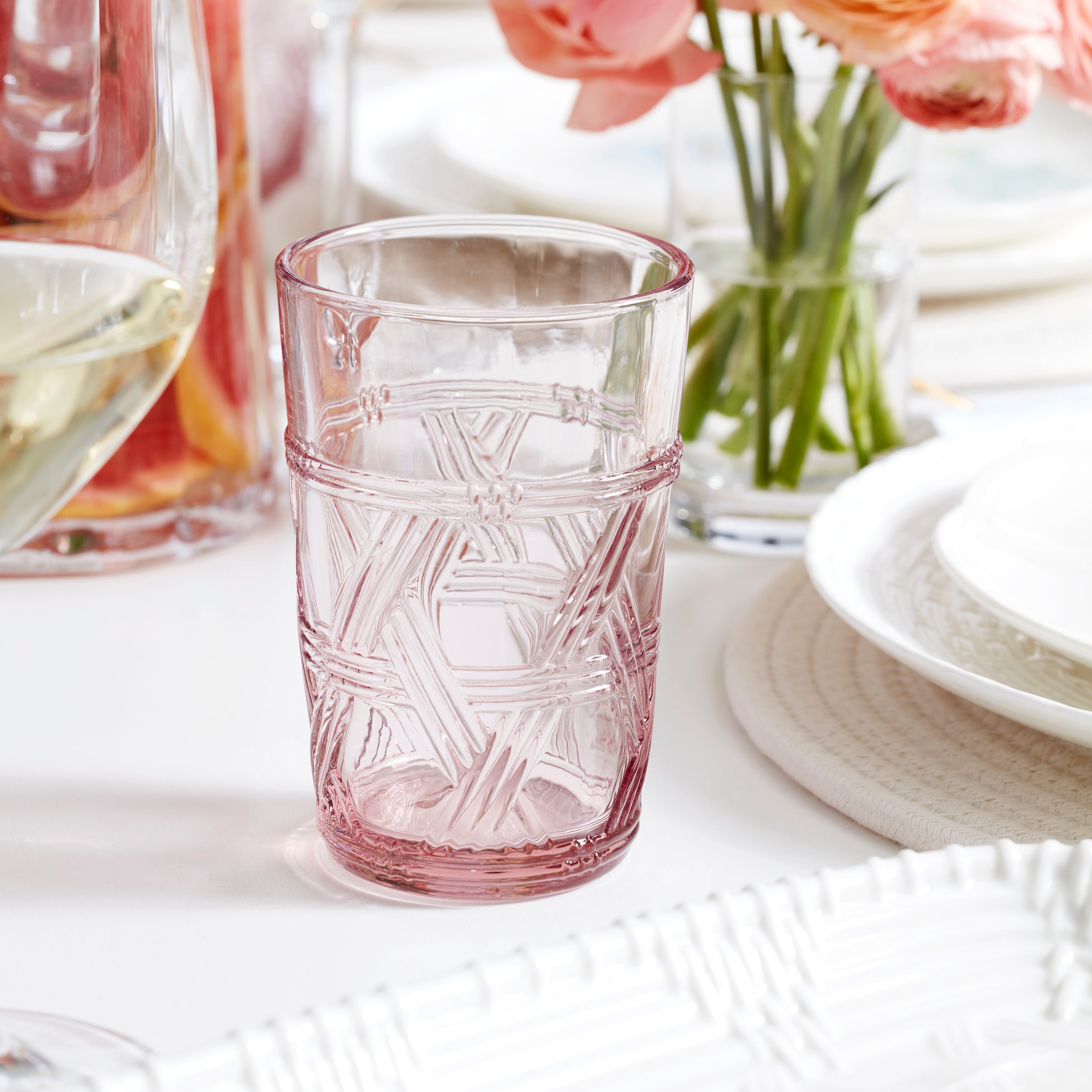 Alternative view of Butterfly Meadow Pink Tall Glasses   Set Of 4