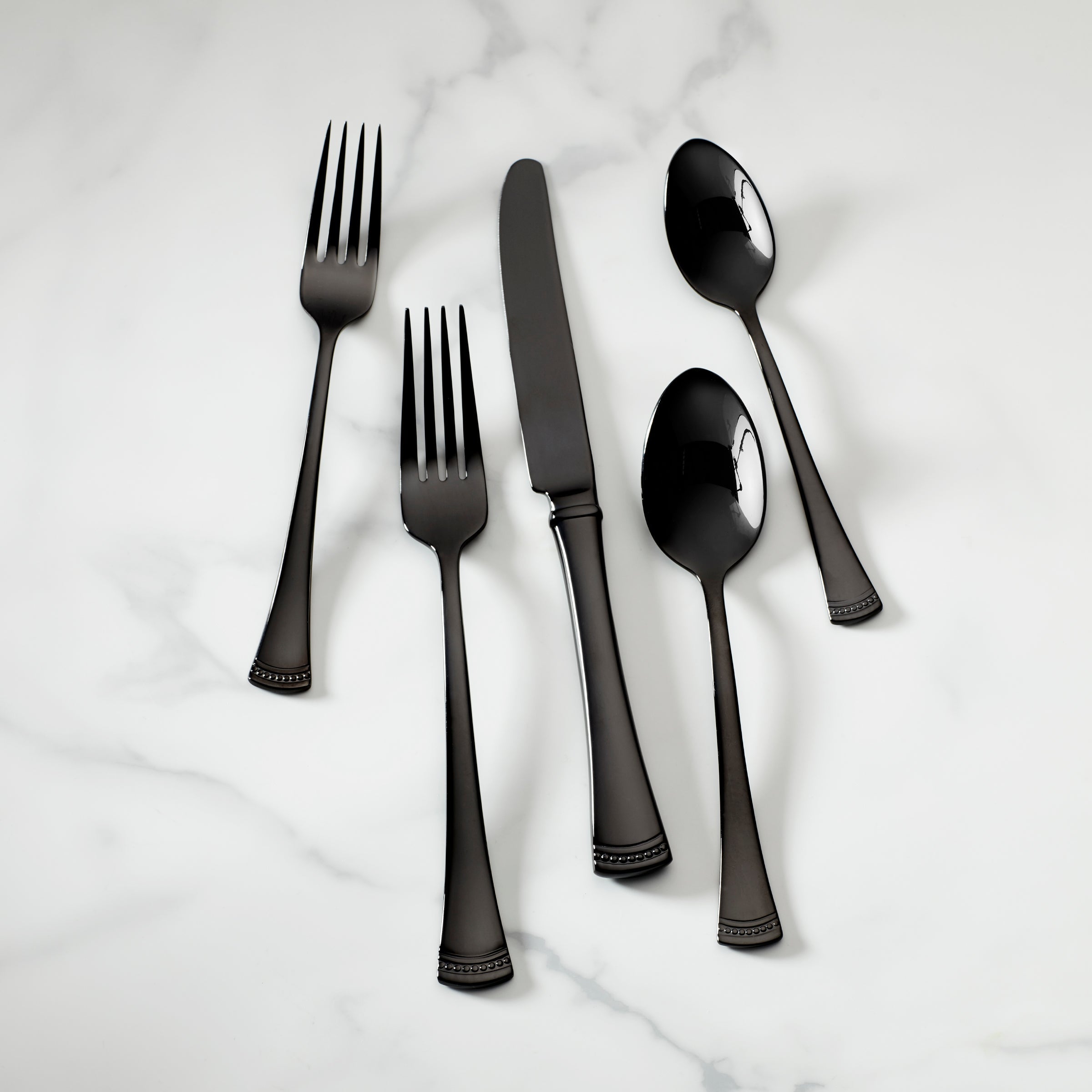 Portola Black Mirror 20 Piece Flatware Set
