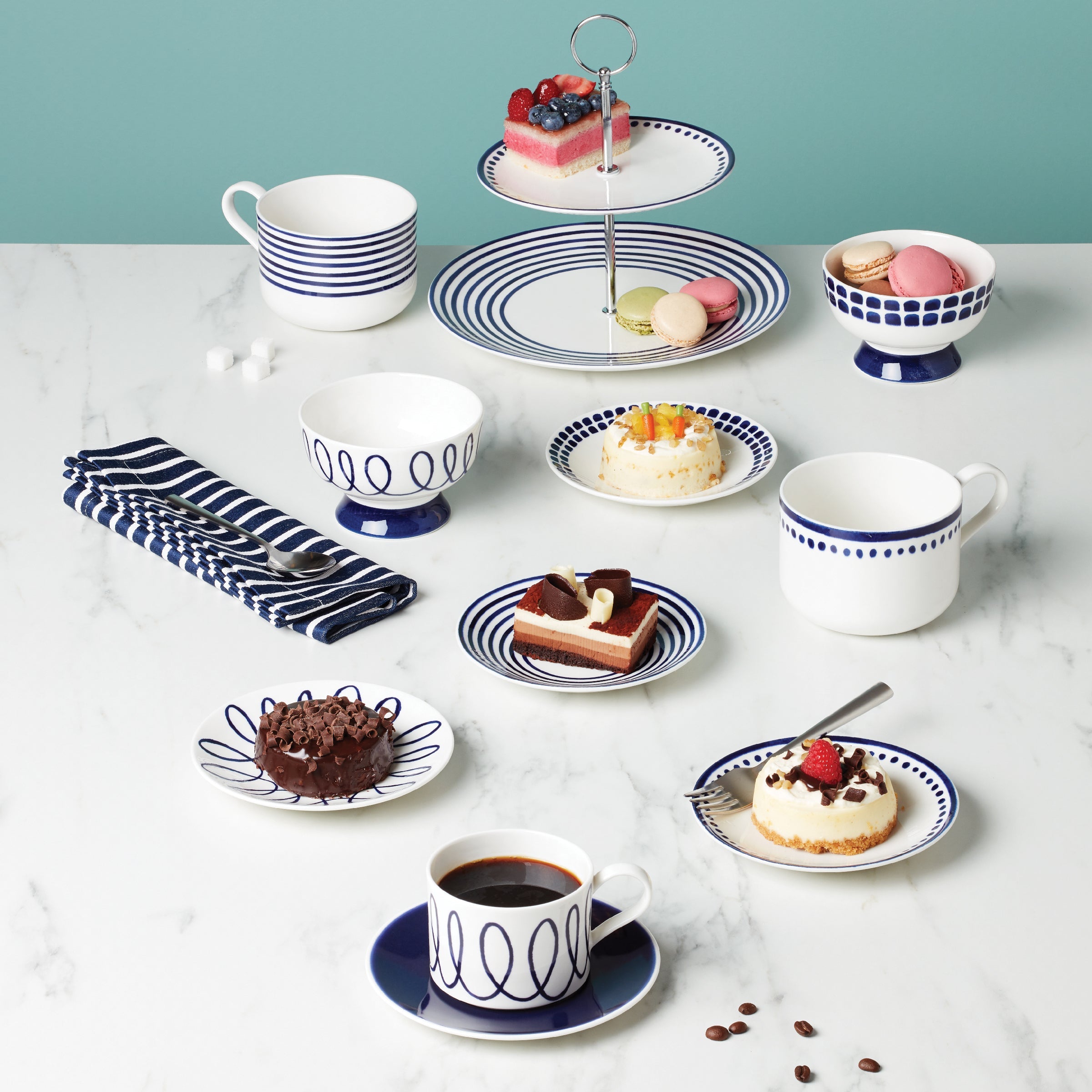 Alternative view of Charlotte Street Tidbit Plates   Set of 4