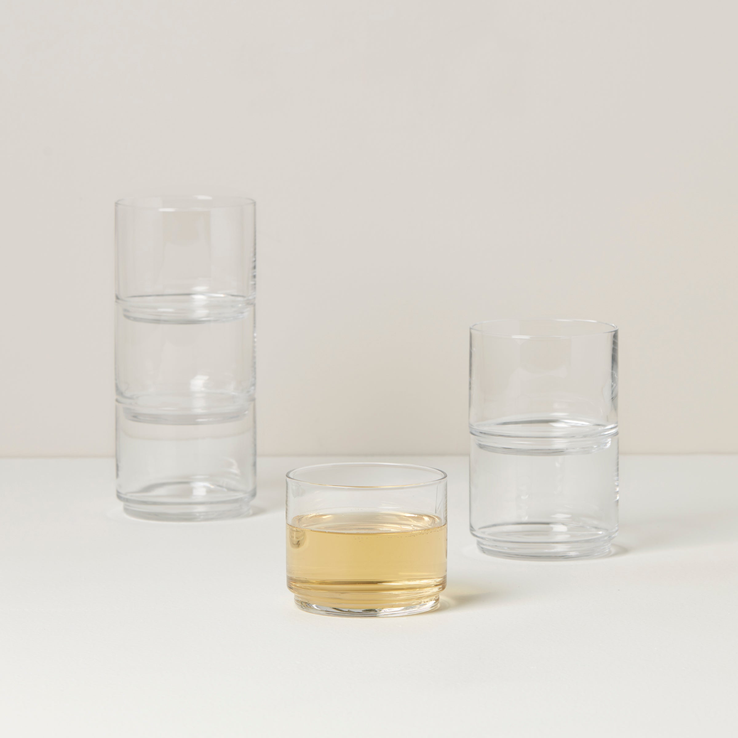 Alternative view of Tuscany Classics Stackable Clear Short Glasses   Set Of 6