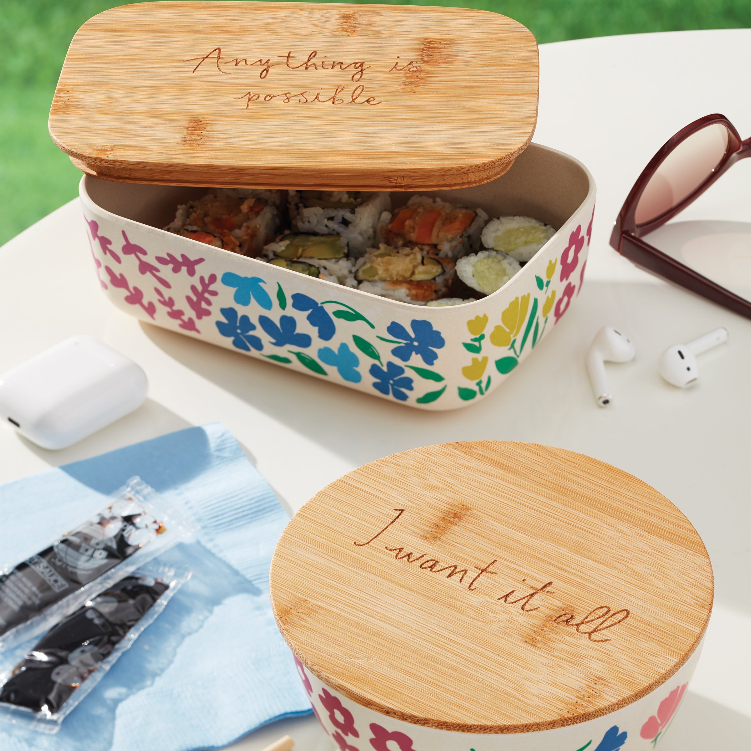 Alternative view of Floral Fields 2 Pc Container Set