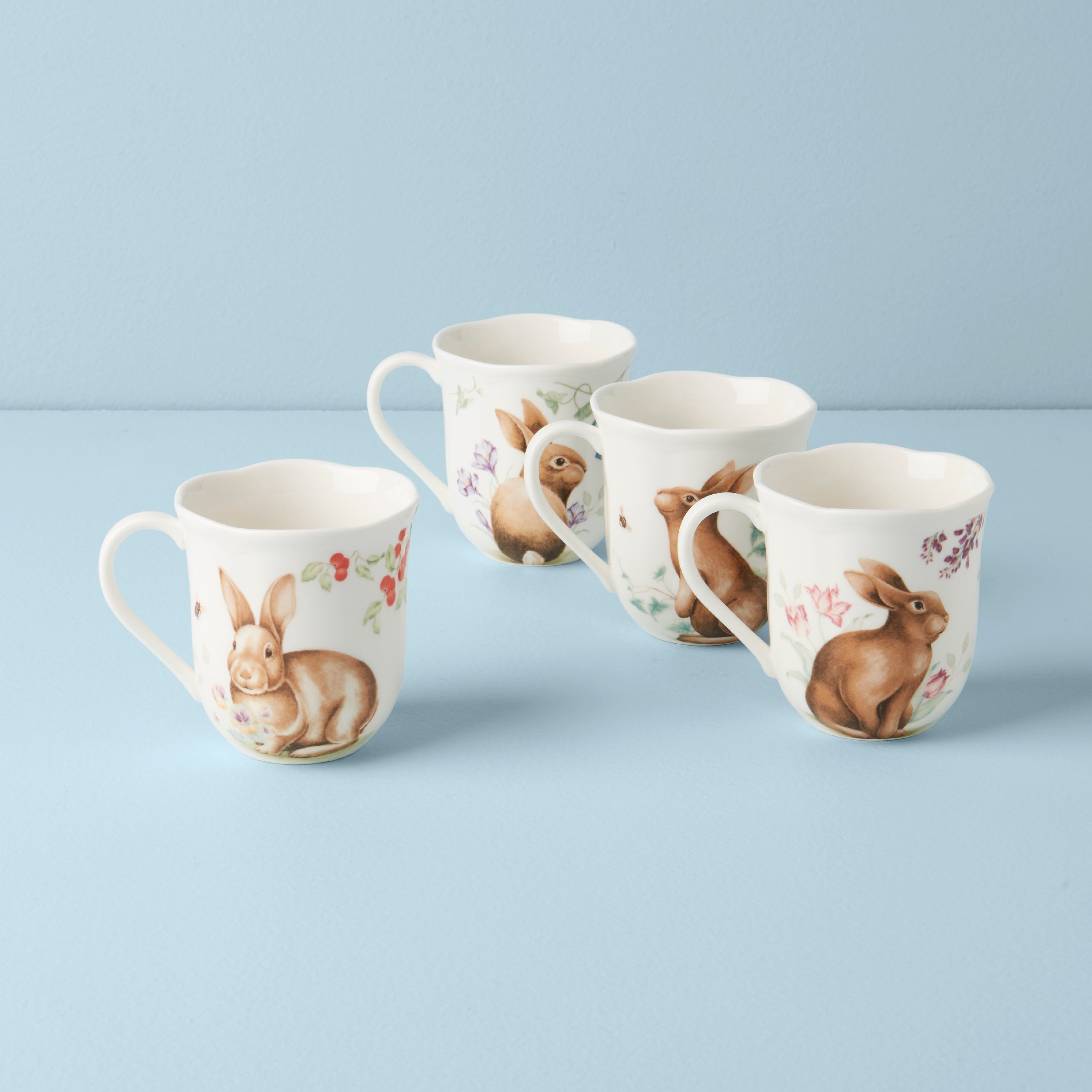 Alternative view of Butterfly Meadow Bunny Mugs   Set of 4