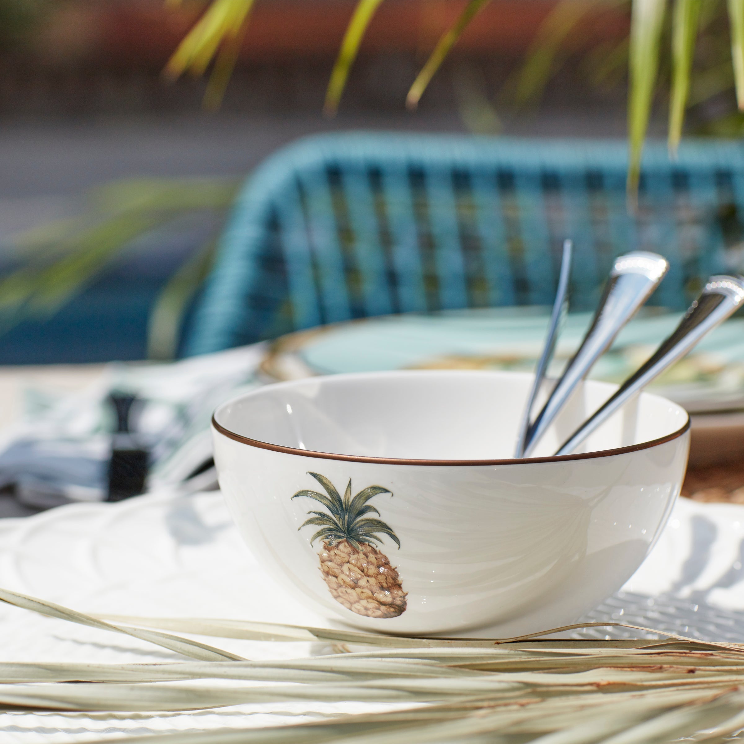 British Colonial Bamboo Rice Bowl - Image 6