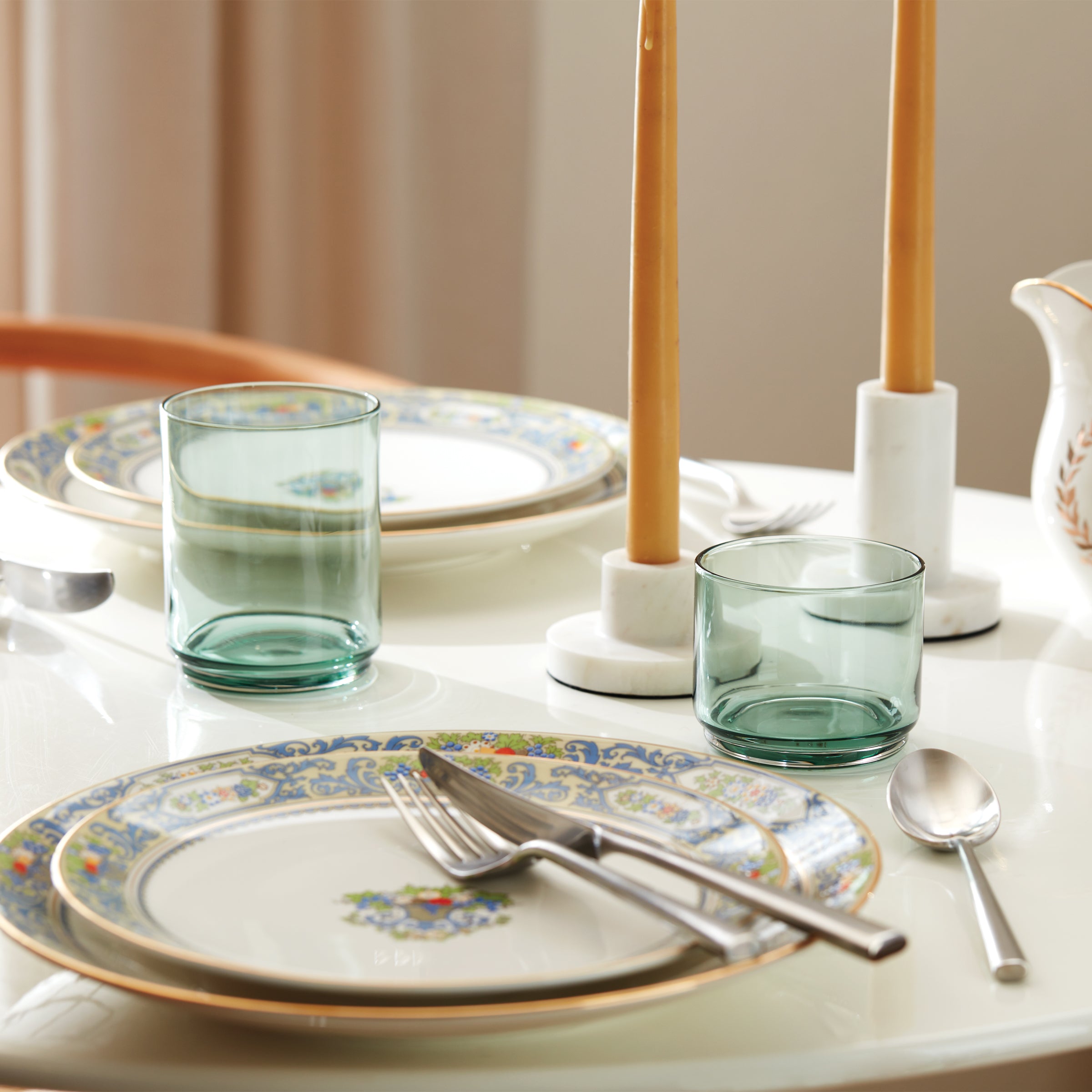 Tuscany Classics Stackable Green Short Glasses Set Of 4 - Image 8