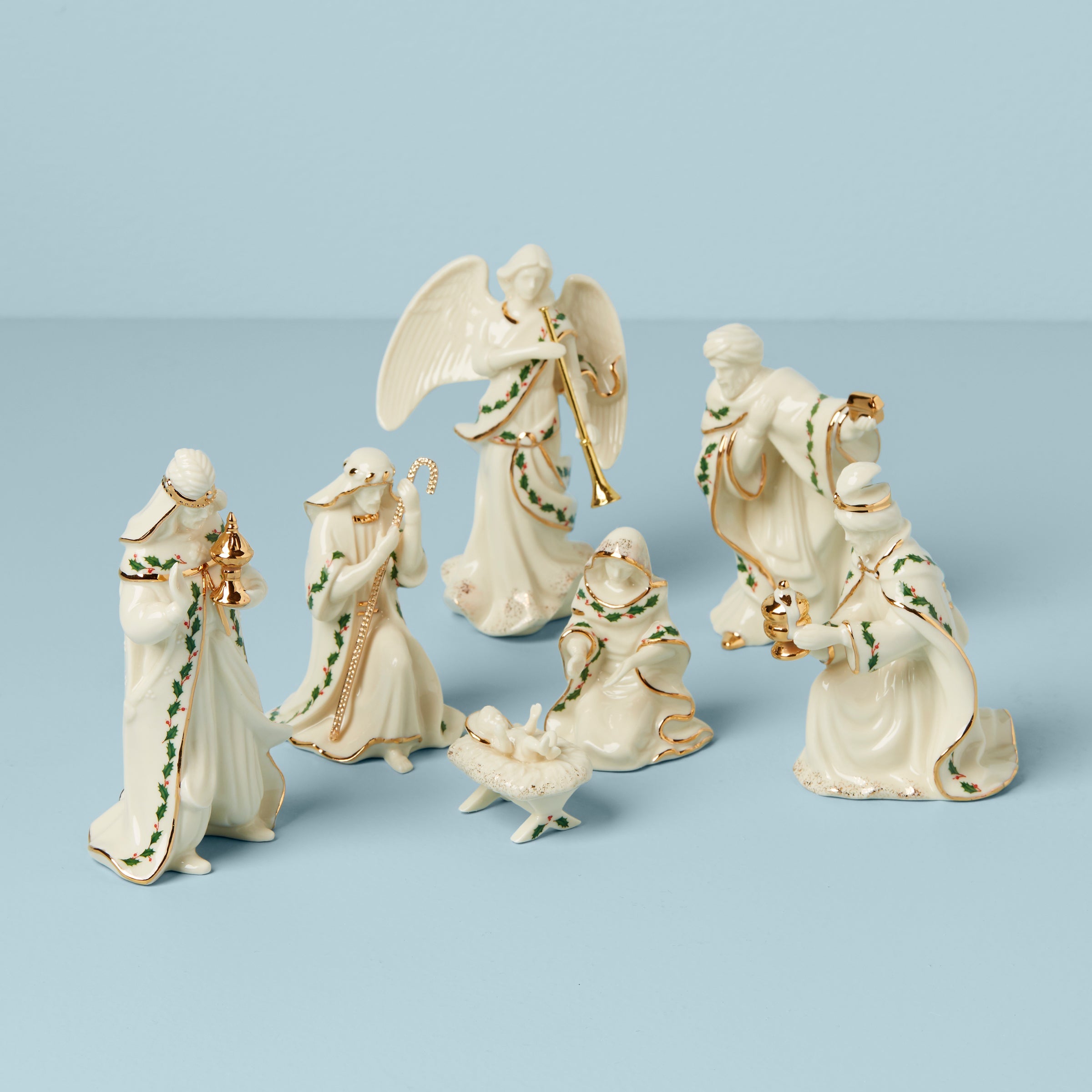 Holiday Mini Nativity Scene 7 Piece Set