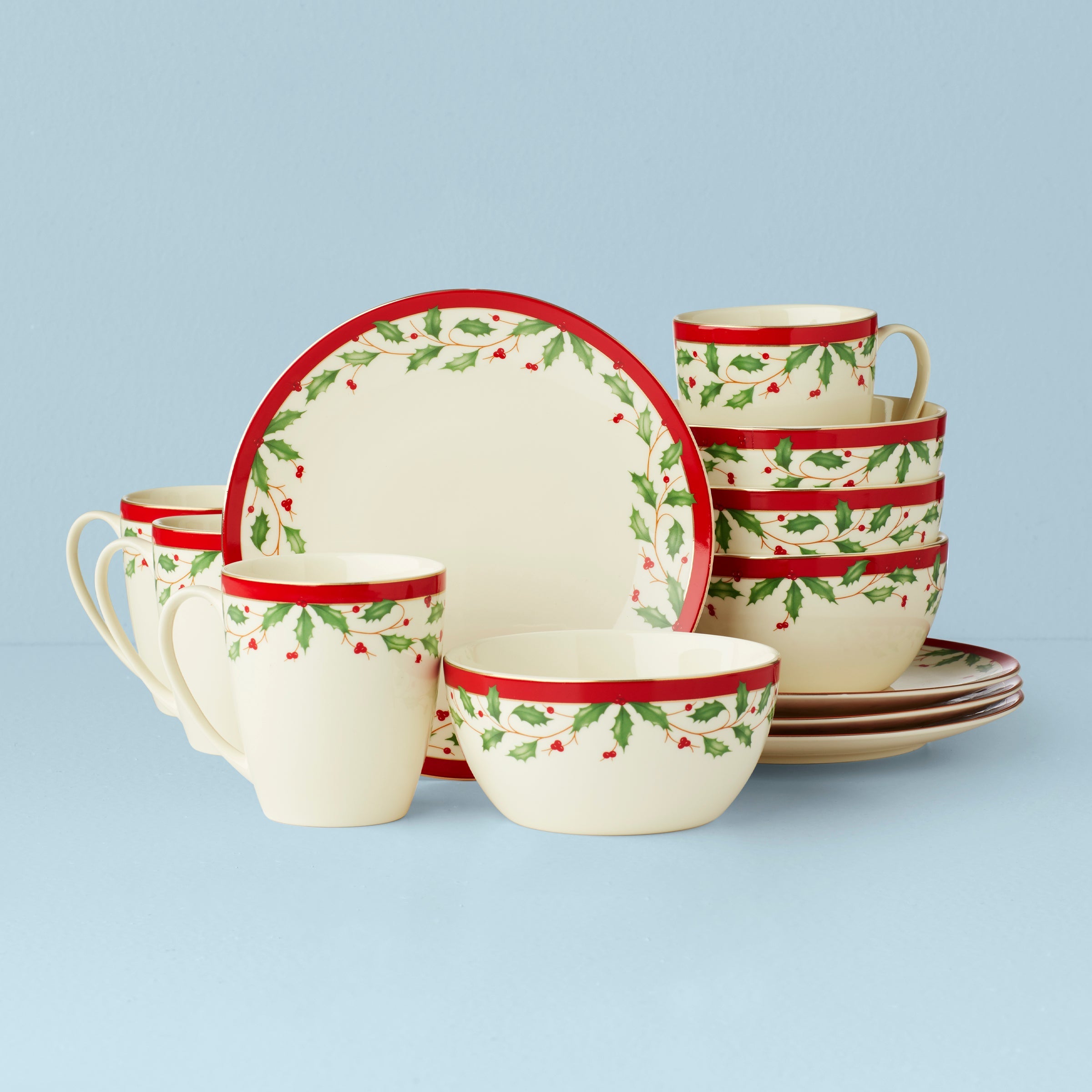 Holiday 12 Piece Dessert Set