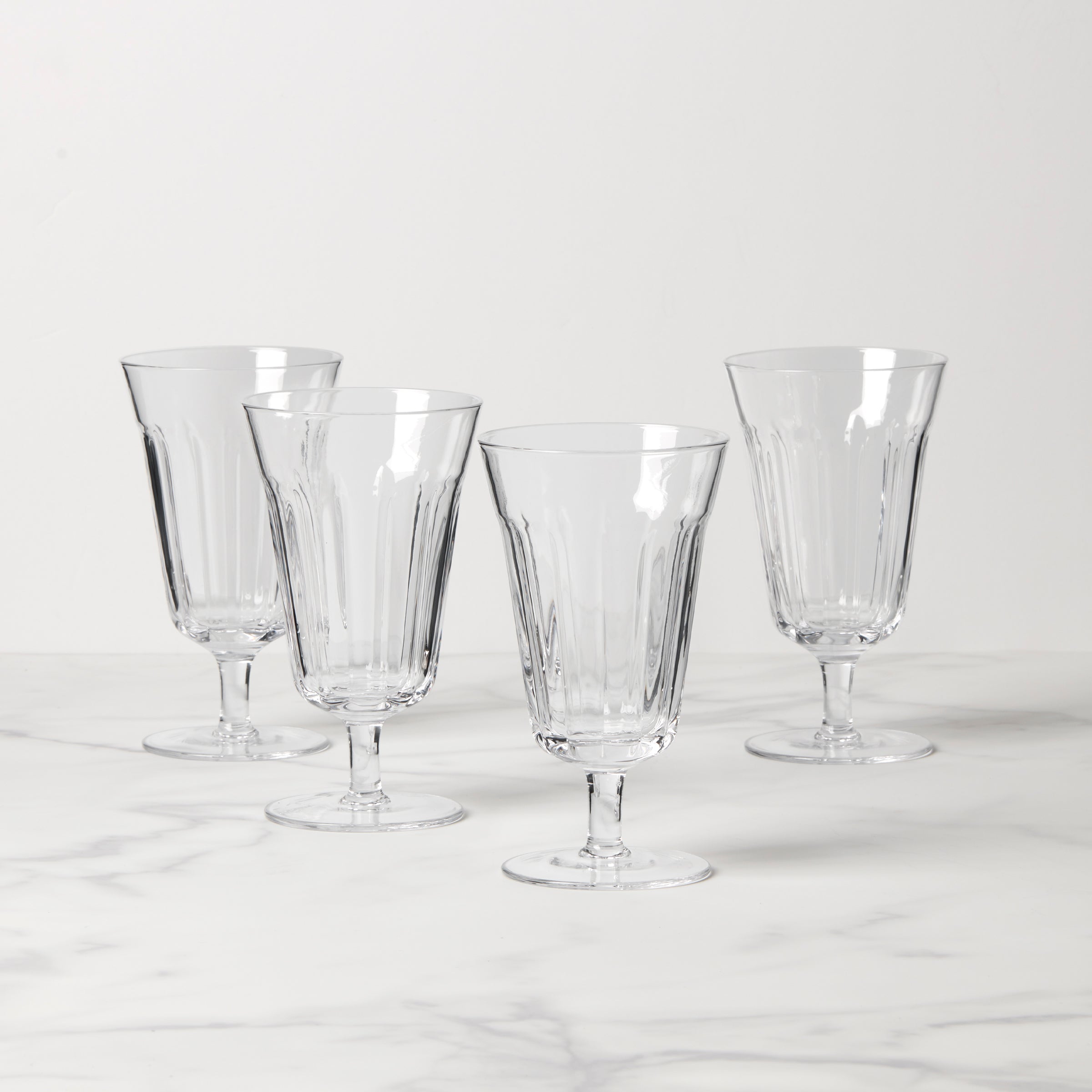 French Perle Tall Stem Glasses   Set Of 4