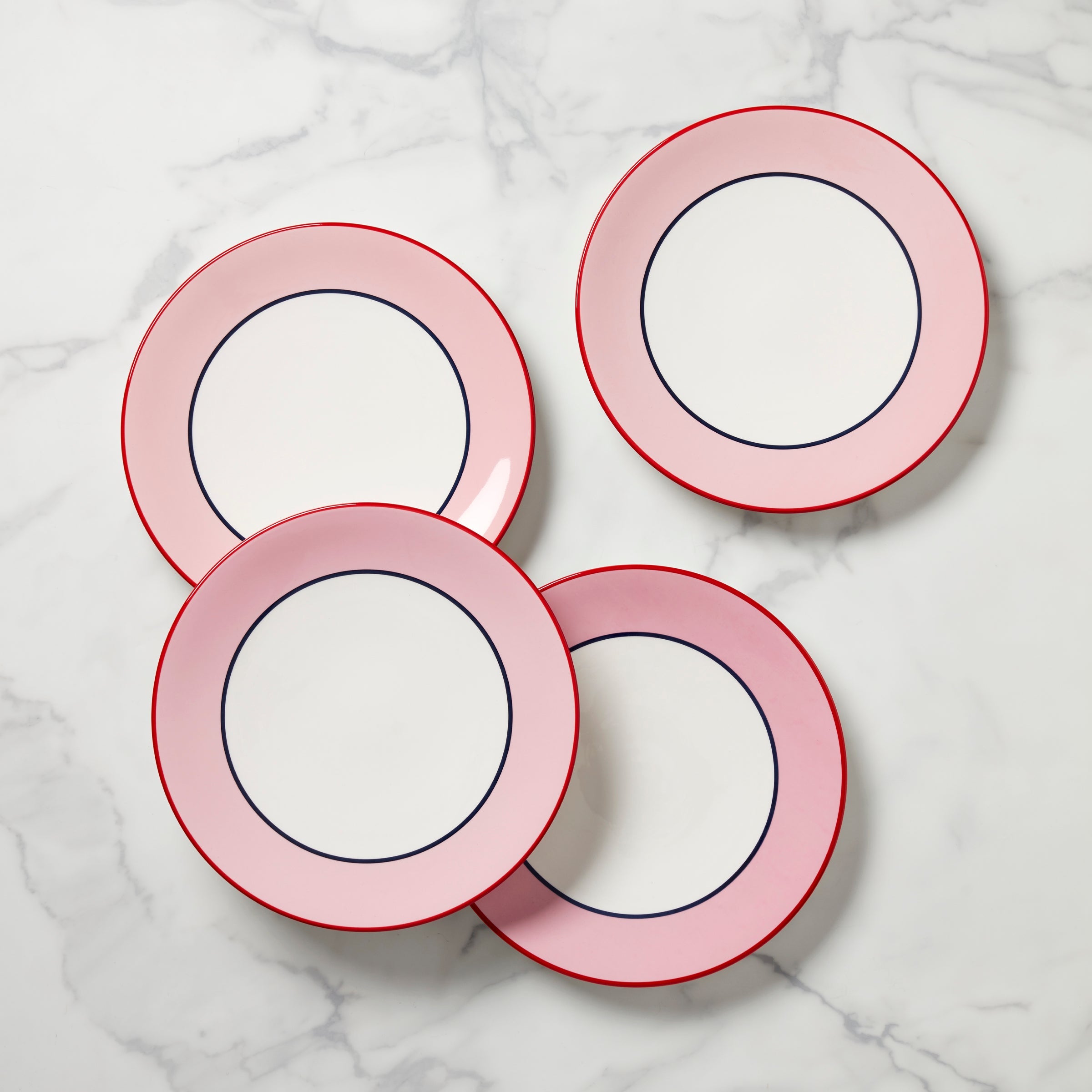 Make It Pop Dinner Plates   Set of 4   Pink/Blue