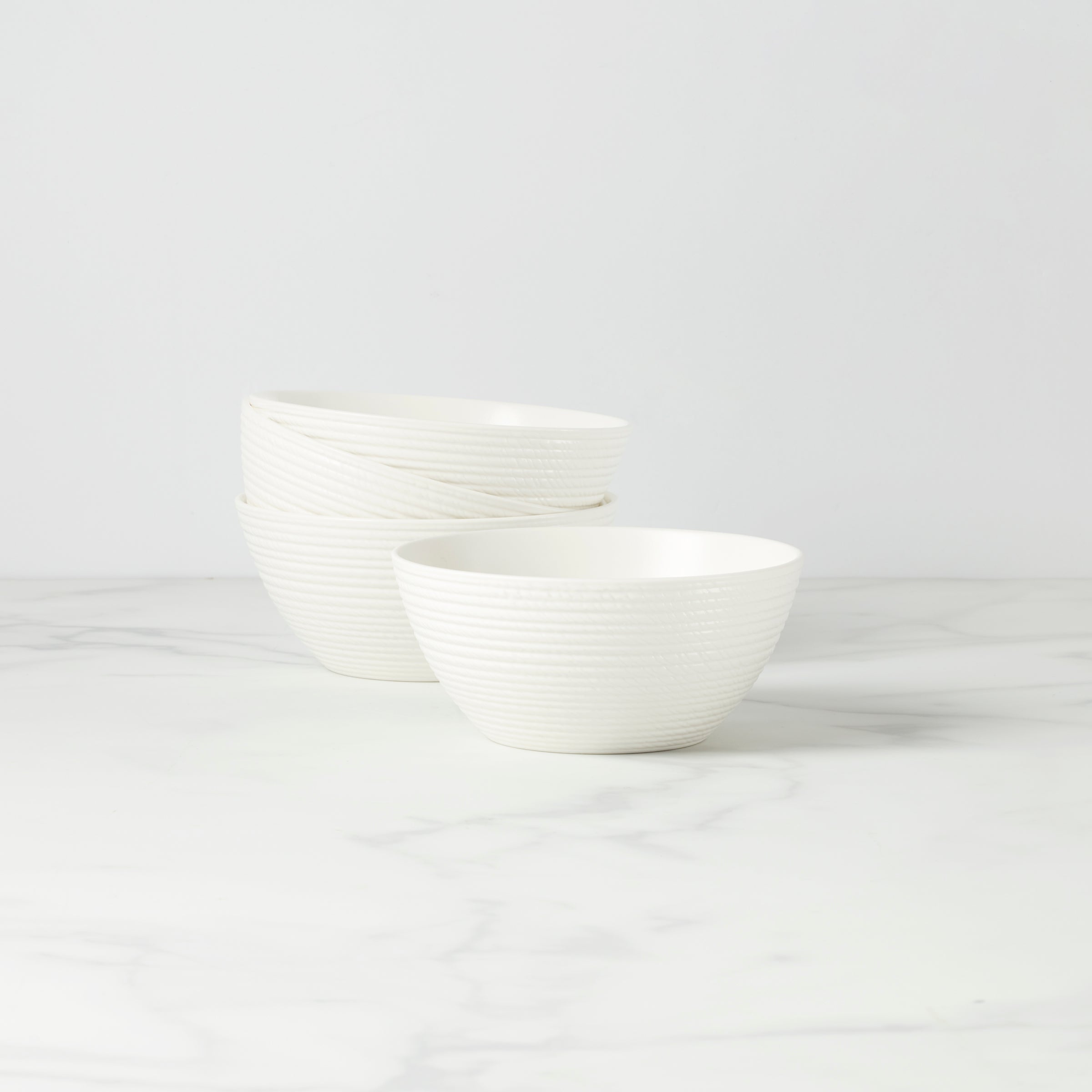 LX Collective White Fruit Bowls Set of 4
