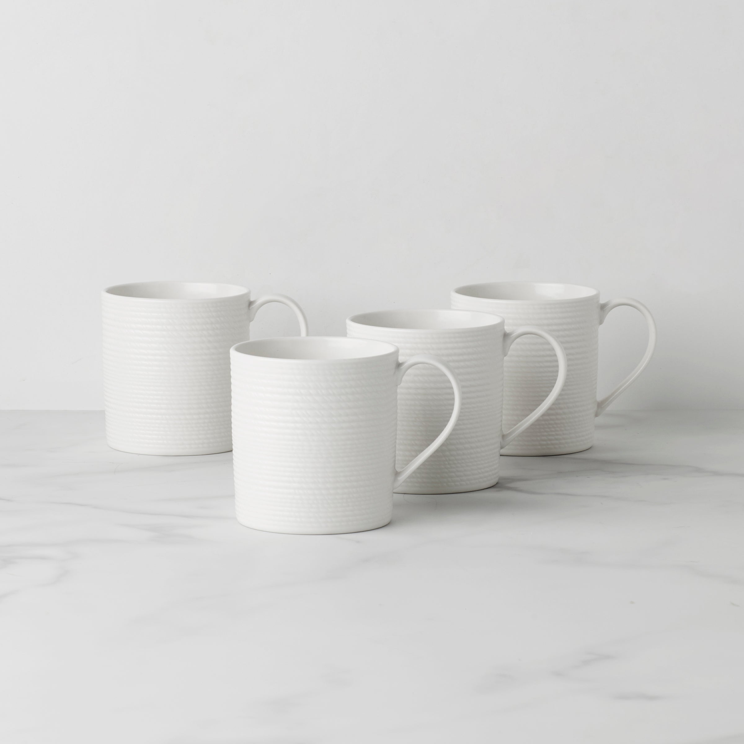LX Collective White Mugs Set of 4