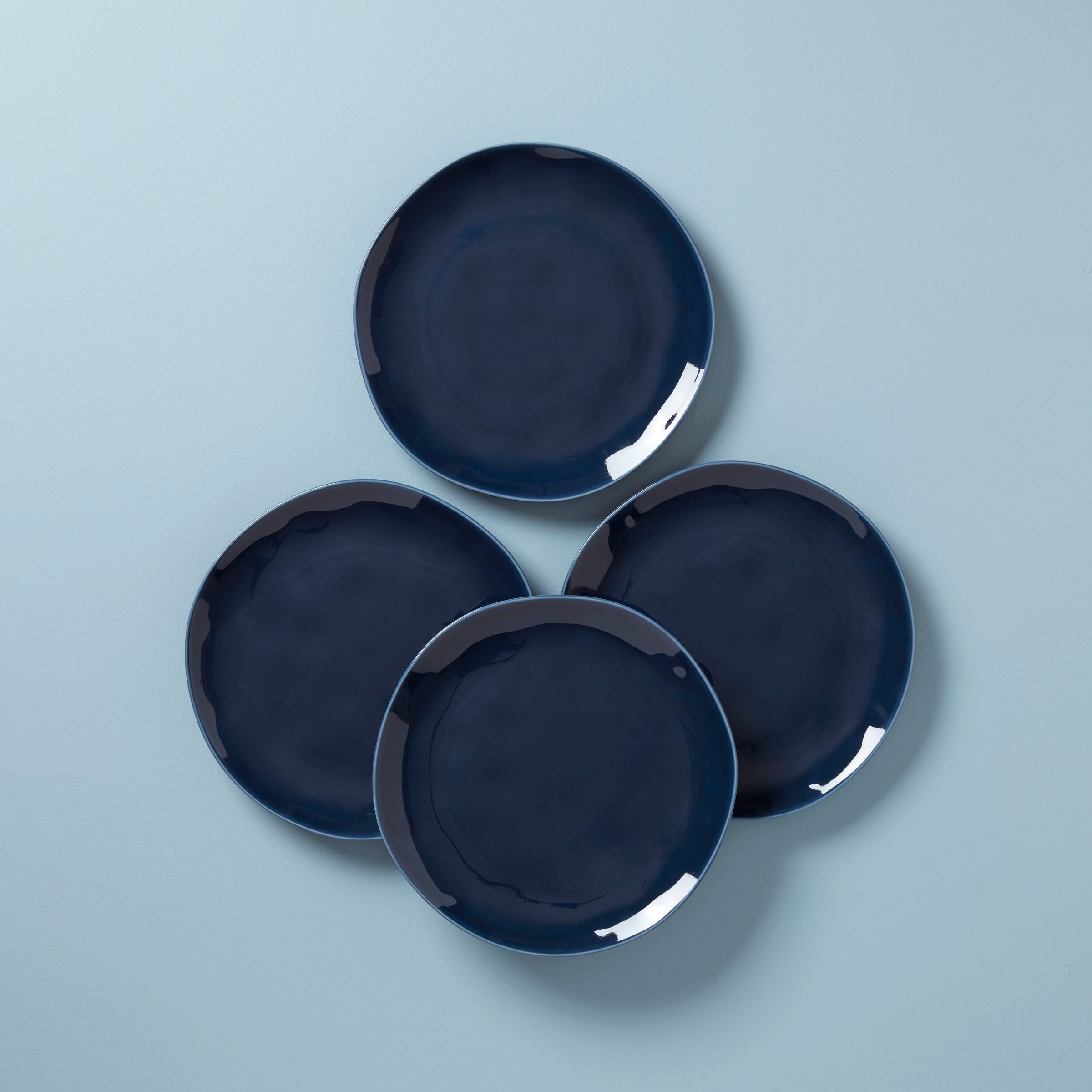 Bay Colors Blue Dinner Plates   Set of 4