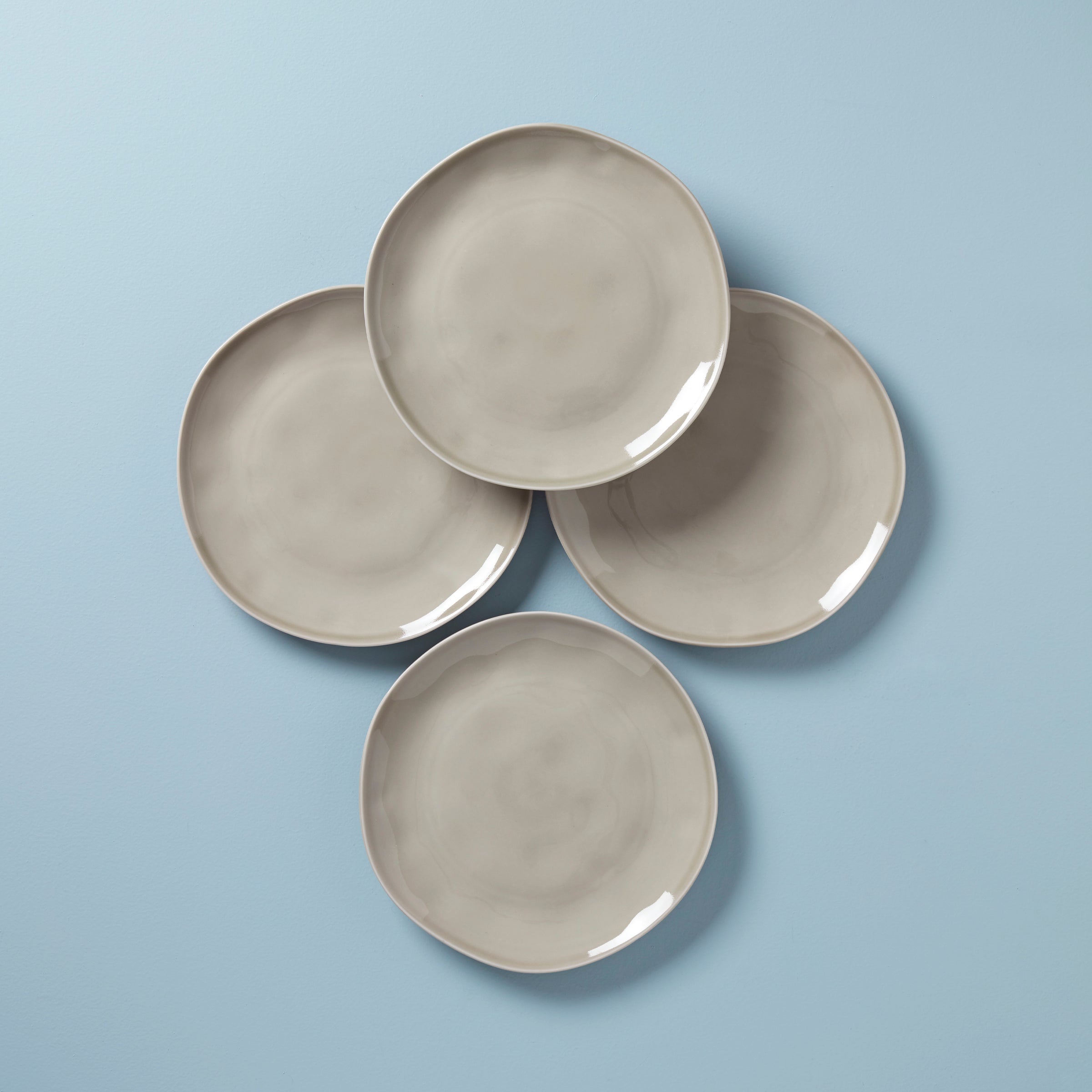 Bay Colors Grey Dinner Plates   Set of 4