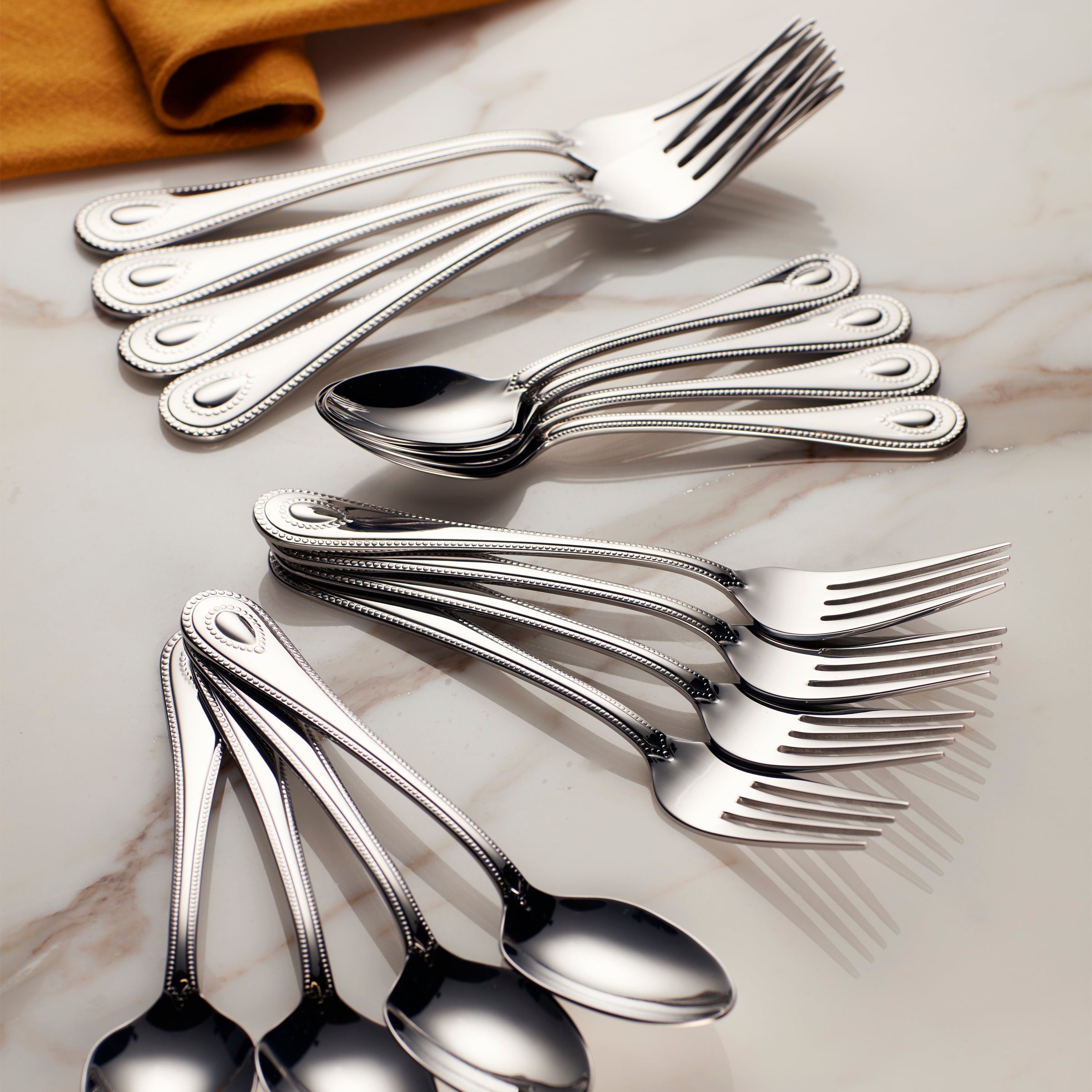 Alternative view of French Perle Salad Fork   Set of 4