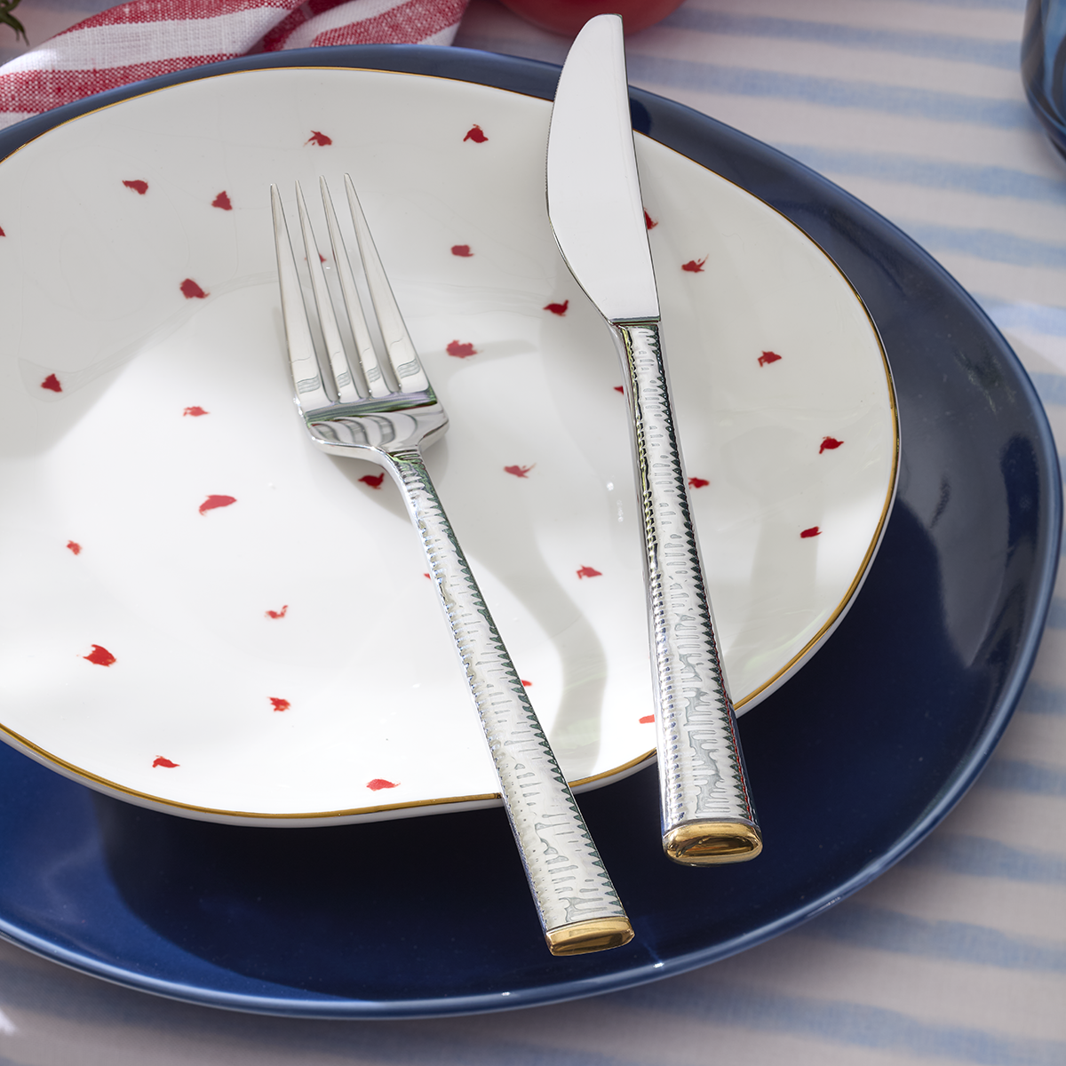 Bay Colors Blue Dinner Plates Set of 4 - Image 3