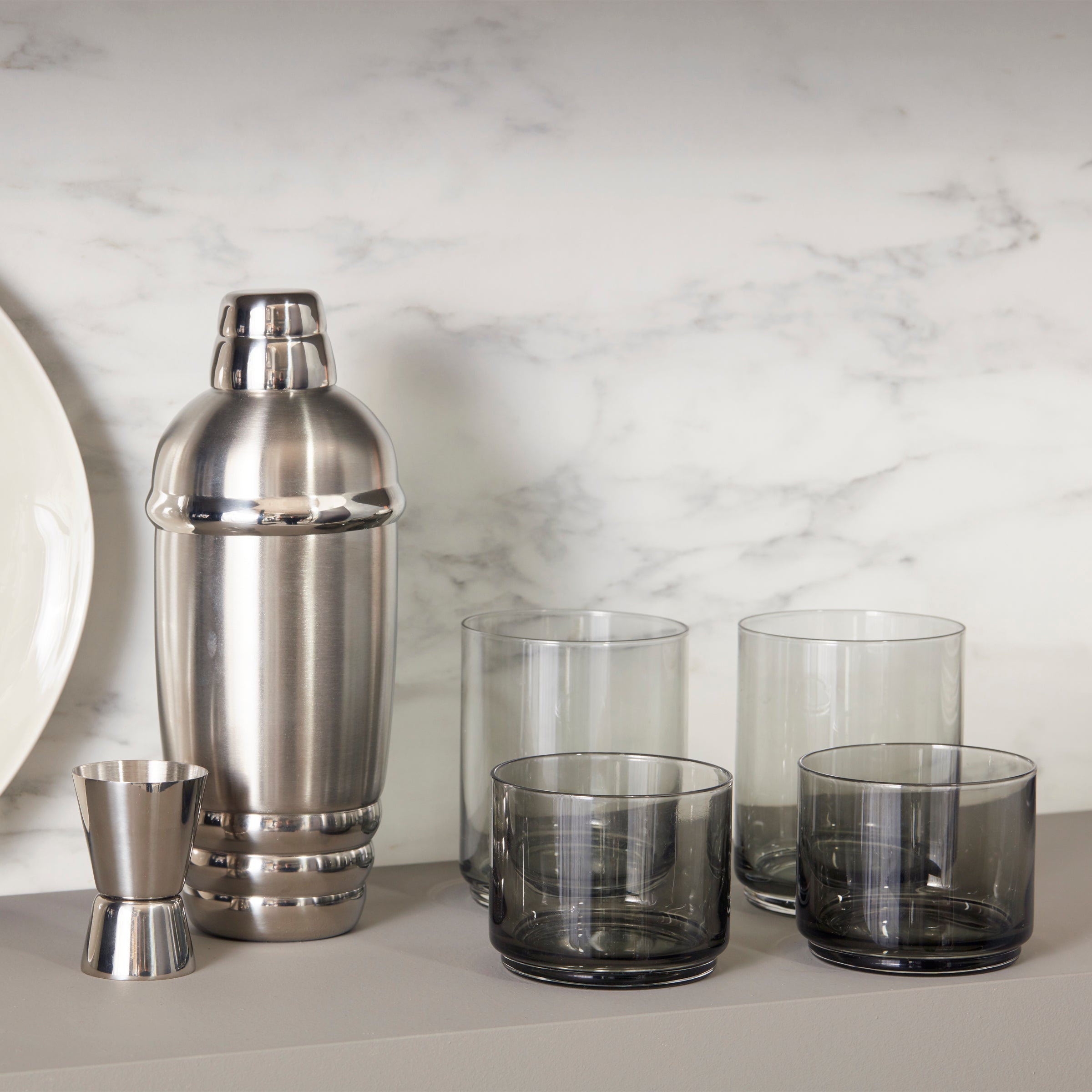 Tuscany Classics Stackable Smoke Tall Glasses Set Of 4 - Image 6