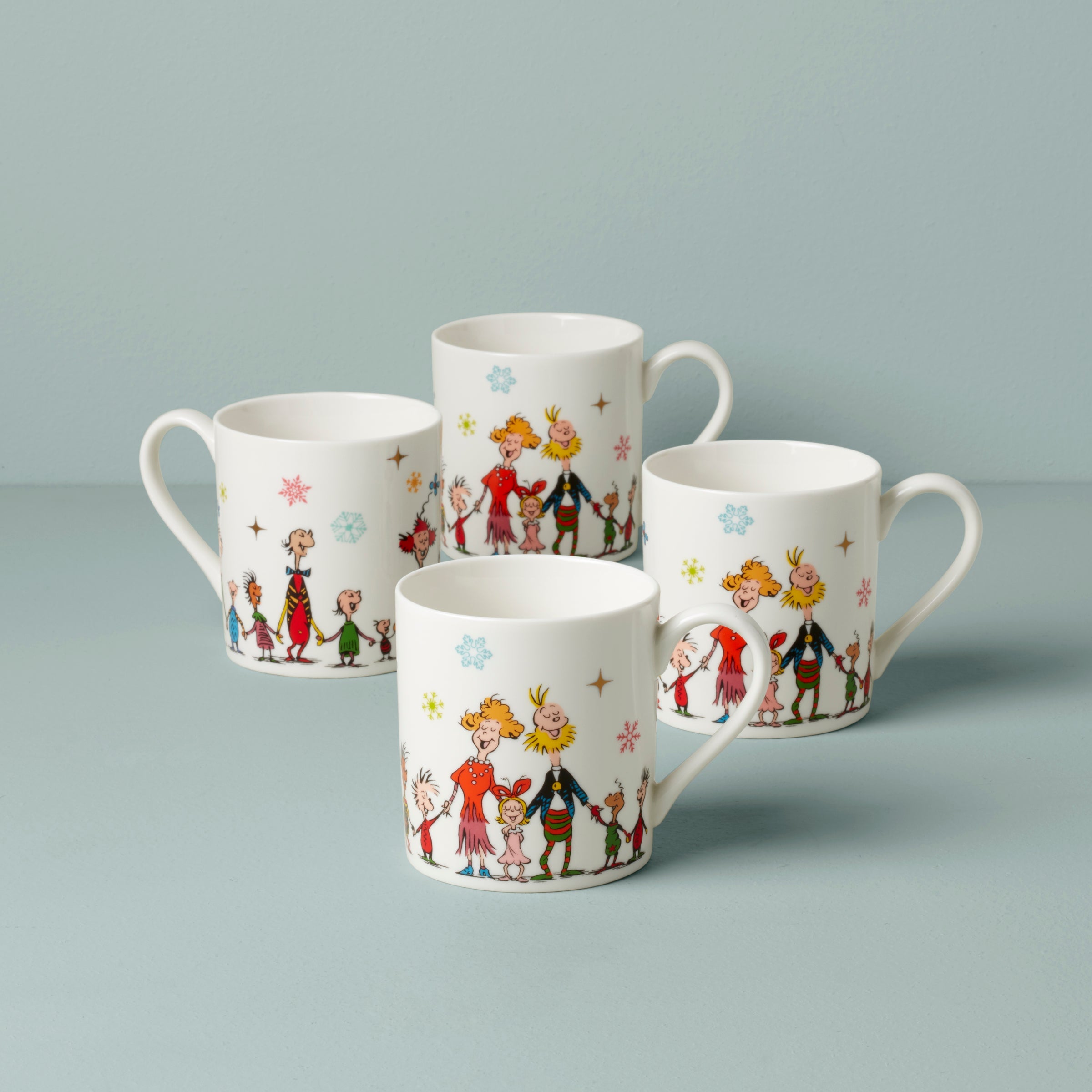 Merry Grinchmas Mugs Set of 4