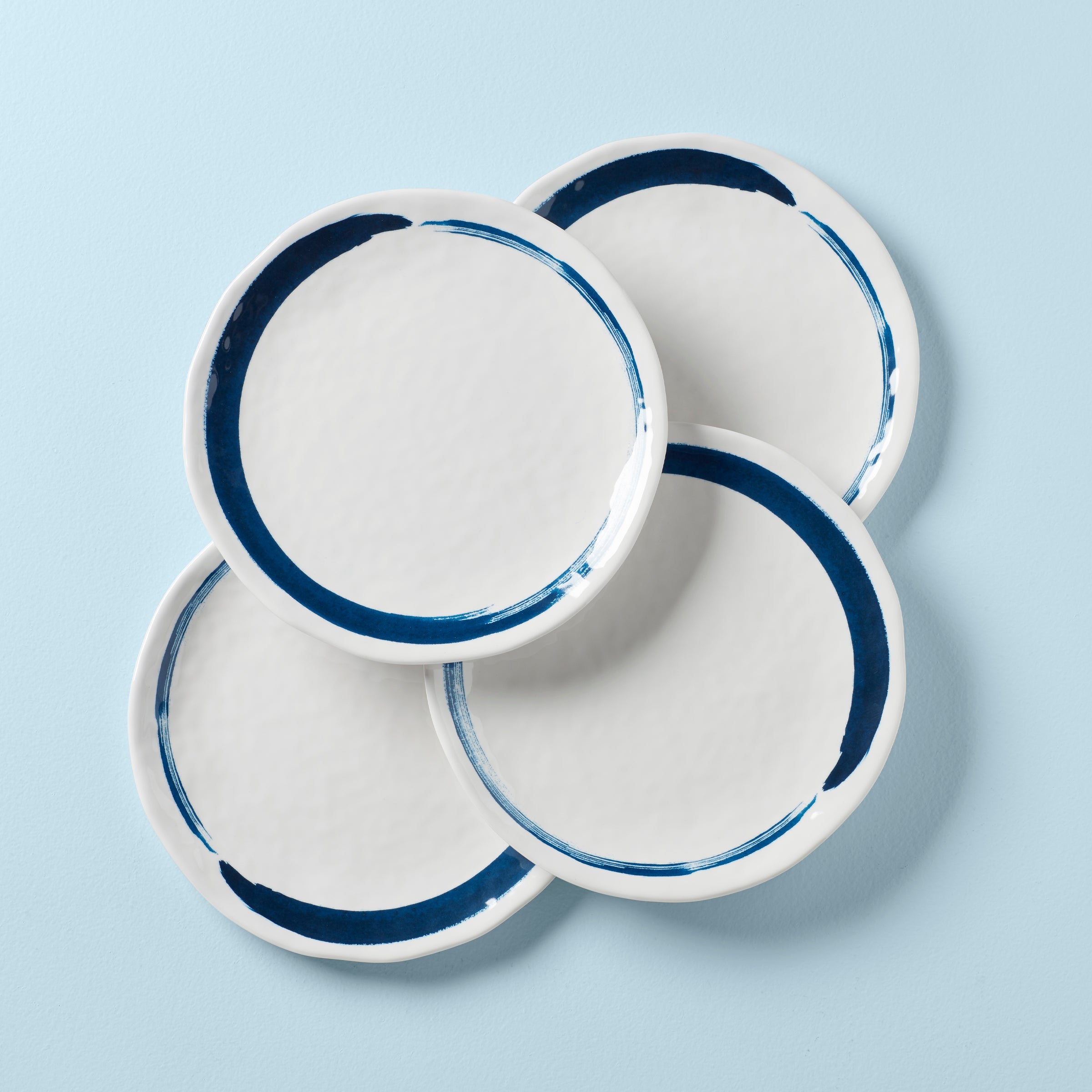 Blue Bay Melamine Dinner Plates   Set of 4