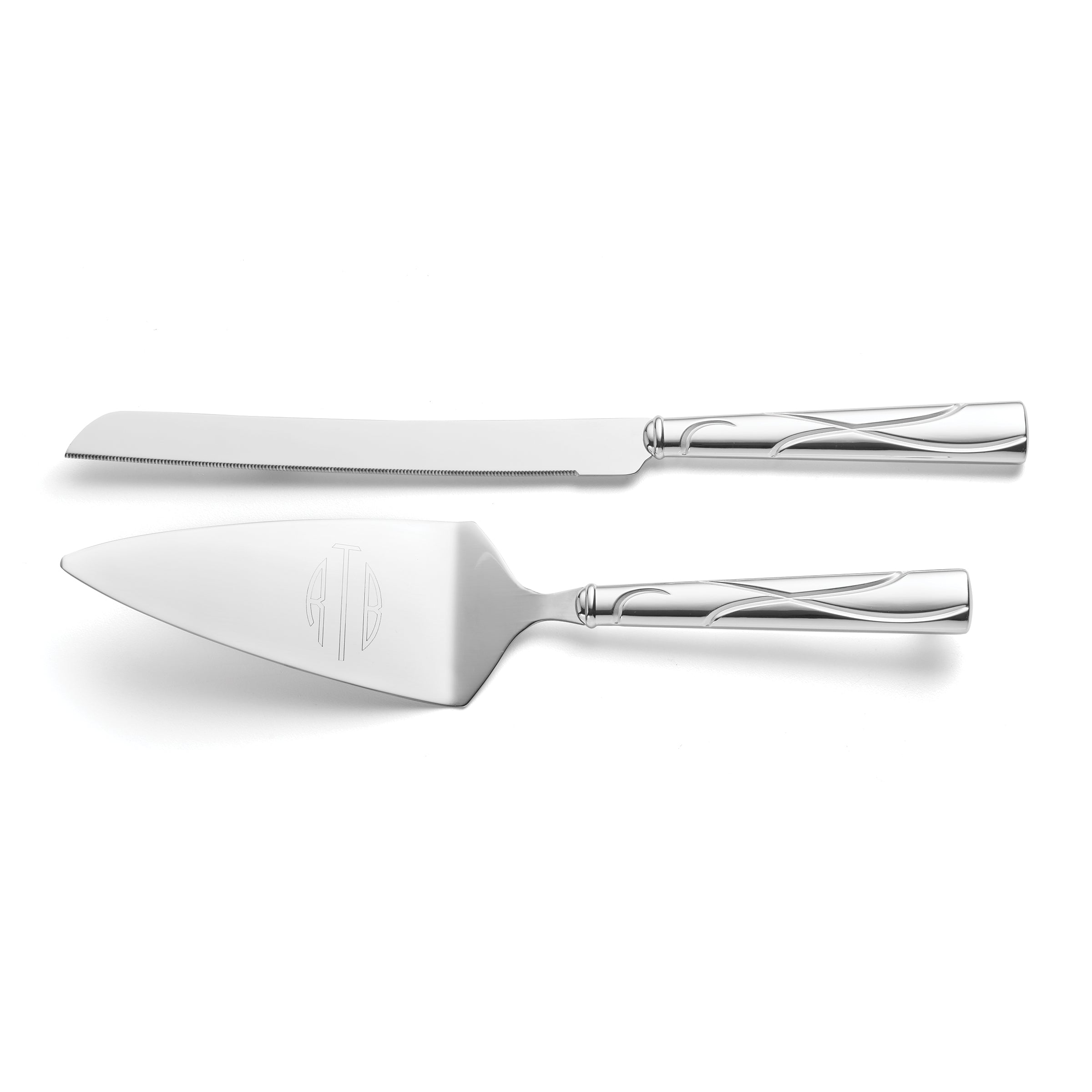 Alternative view of Personalized Adorn 2 Piece Cake Knife & Server Set