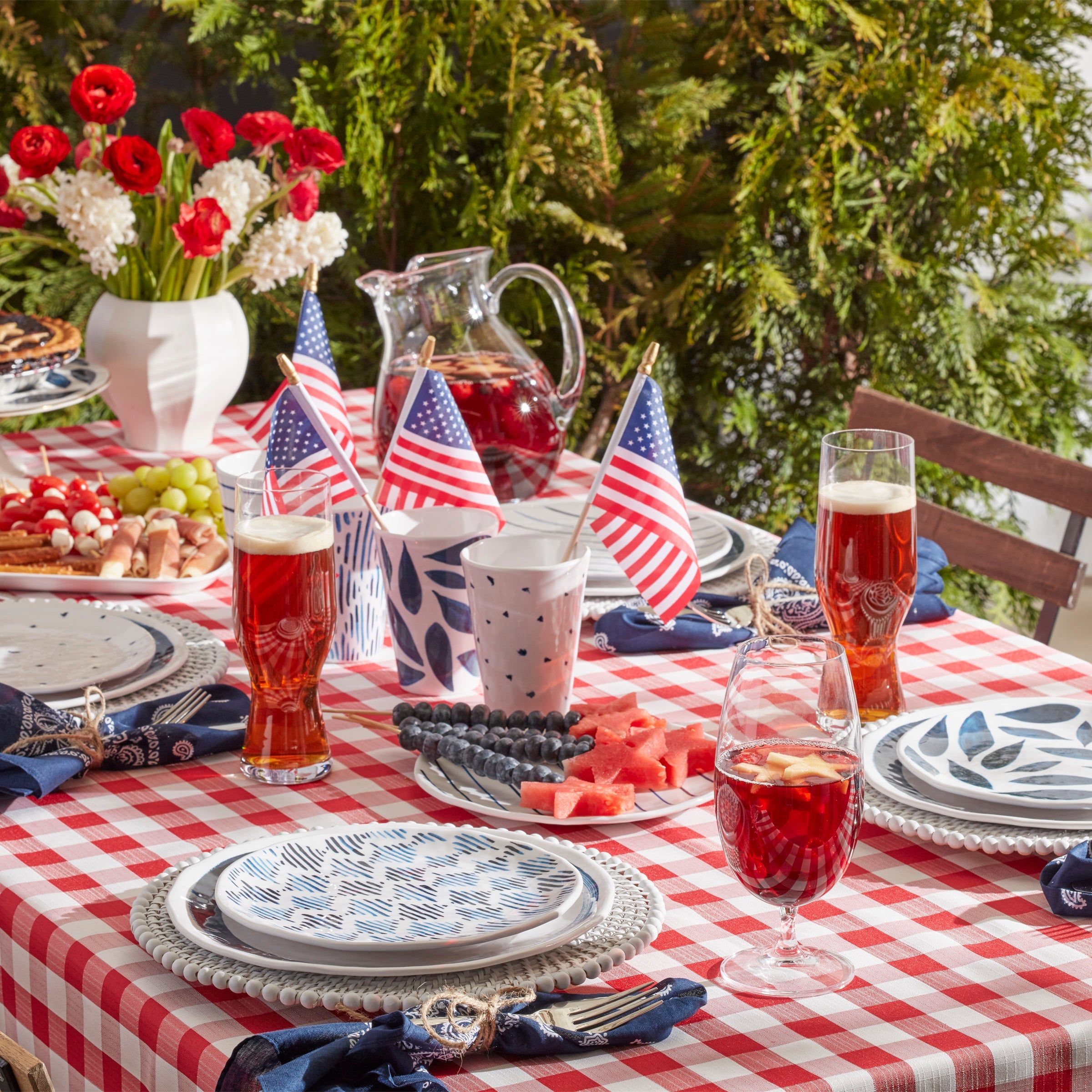 Blue Bay Melamine Dinner Plates Set of 4 - Image 4