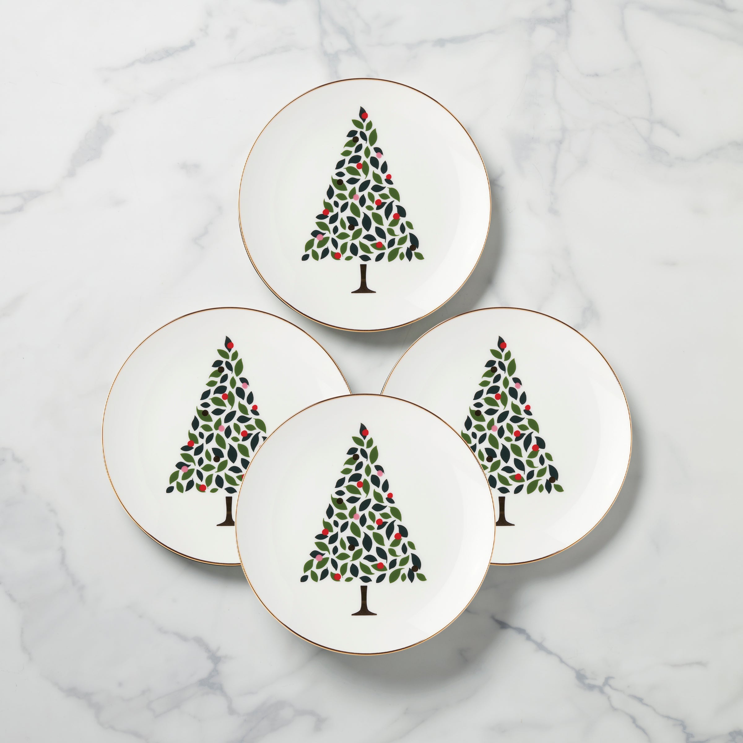 Evergreen Accent Plates Set of 4