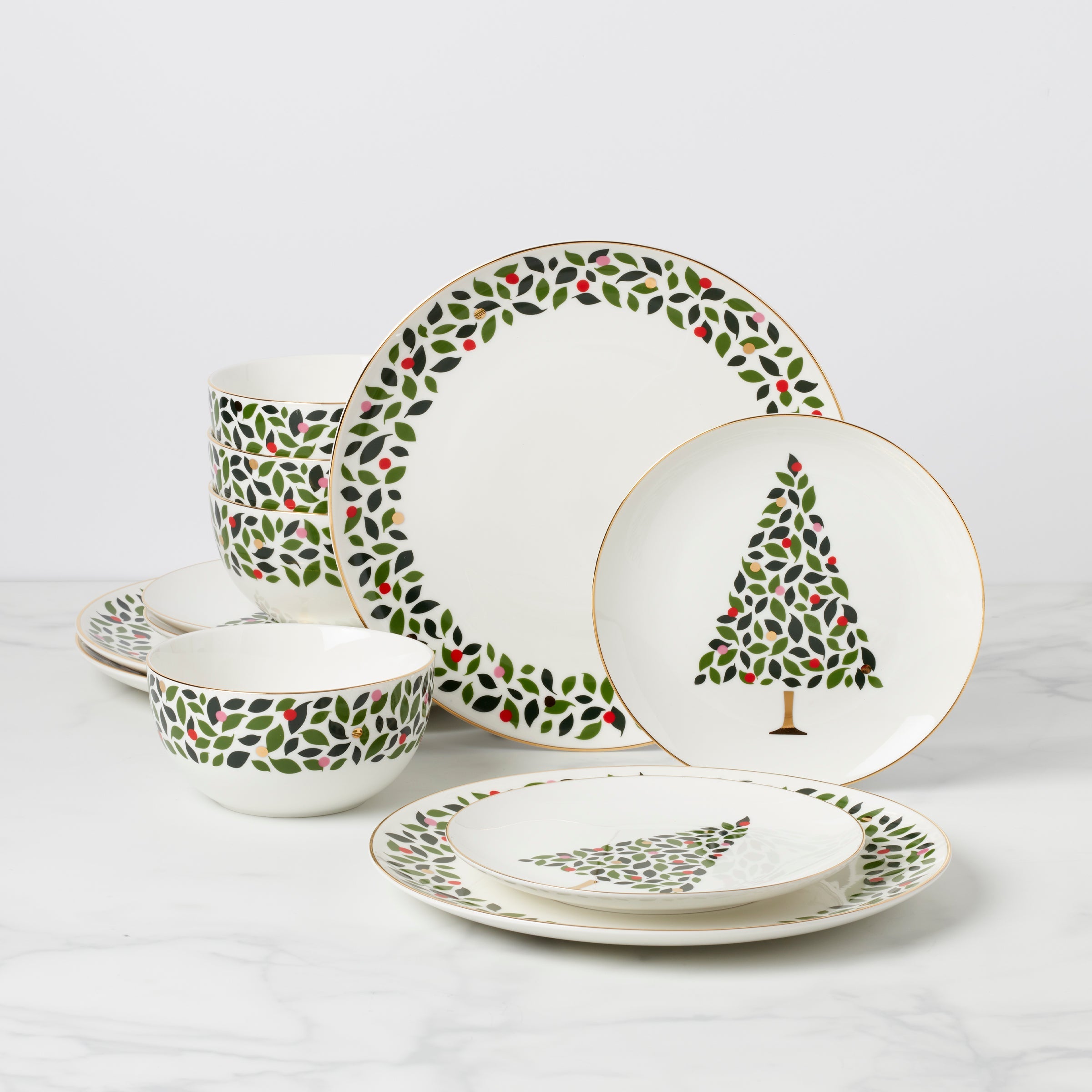 Evergreen 12 Piece Dinnerware Set