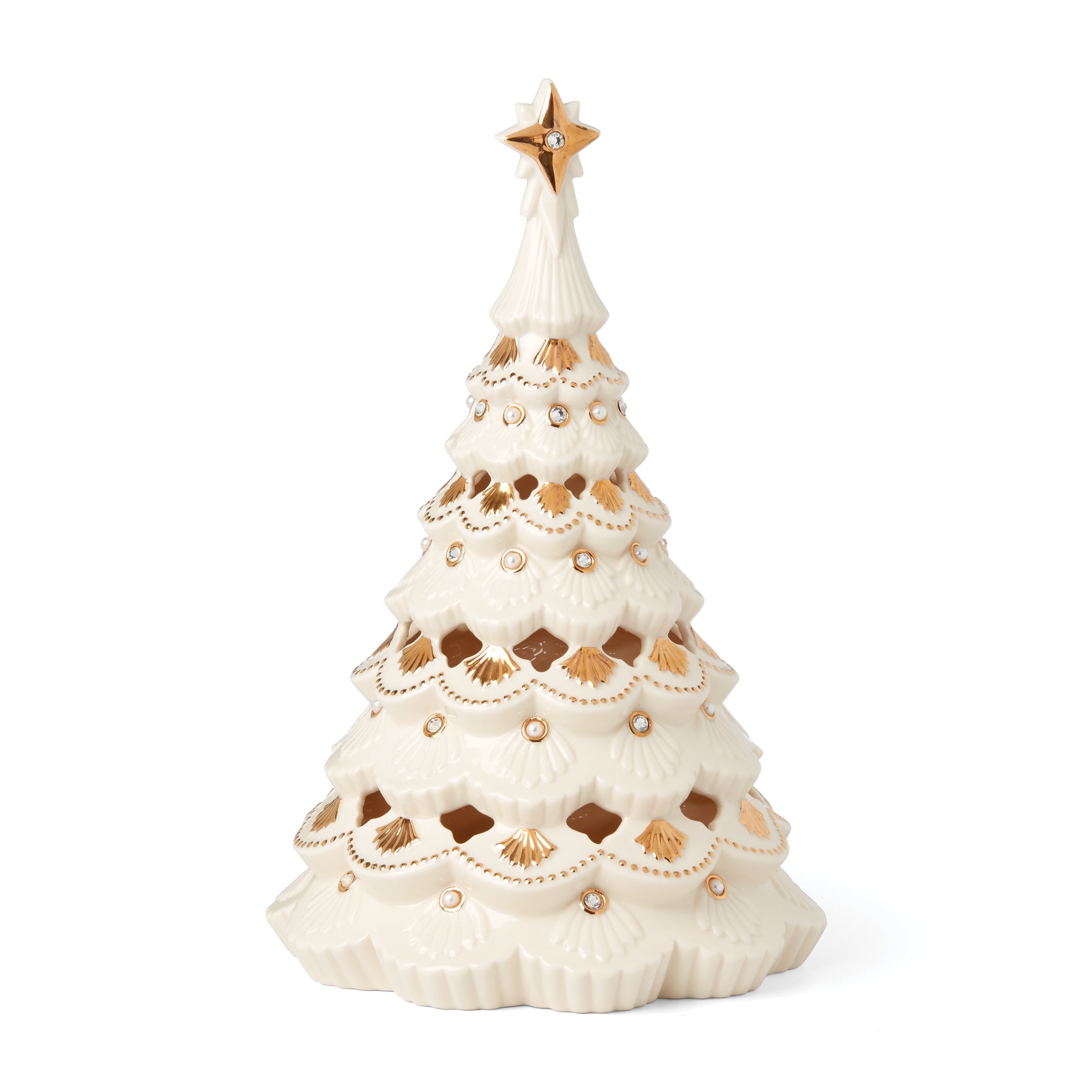 Florentine & Pearl Lit Tree Figurine - Image 3