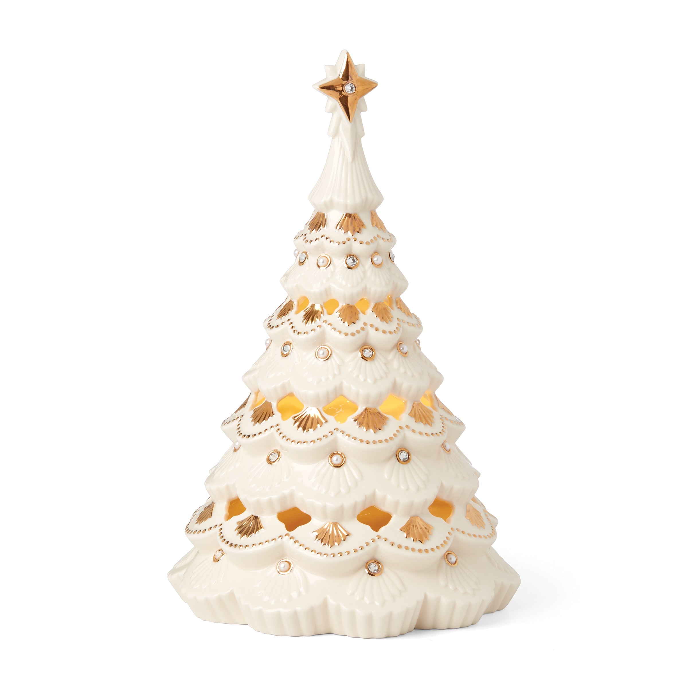 Florentine & Pearl Lit Tree Figurine - Image 4