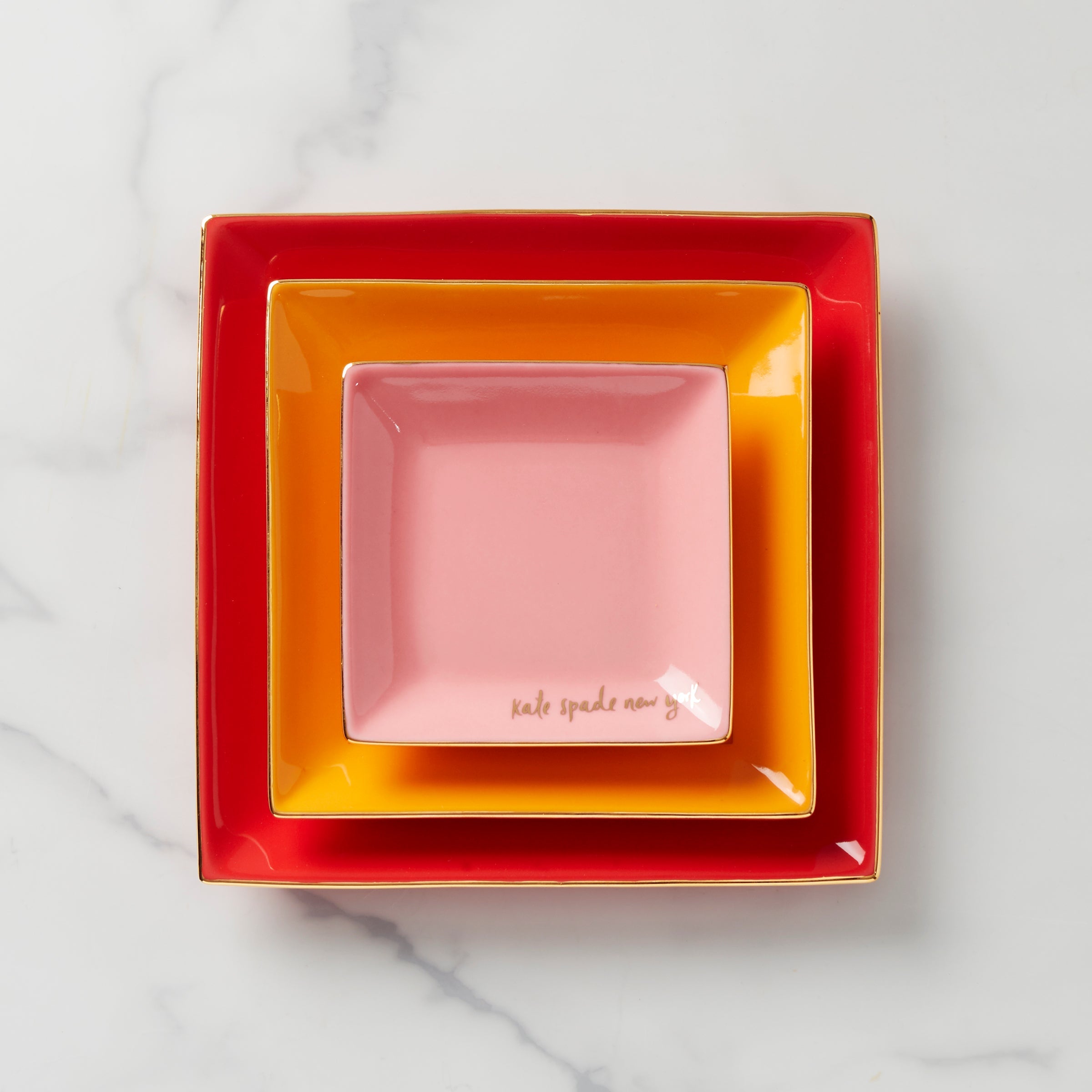 Alternative view of Make It Pop Warm Red 3 Piece Tray Set