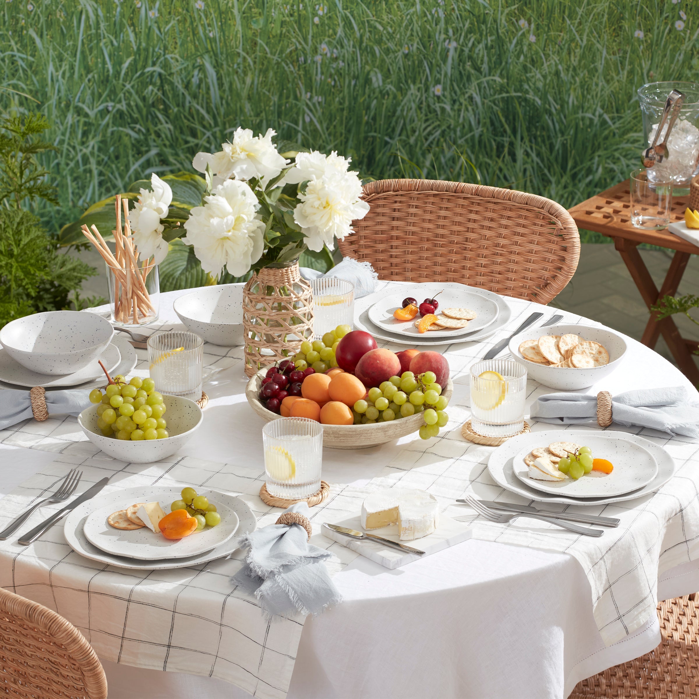 Terrazzo Melamine Cream 12 Piece Dinnerware Set - Image 5