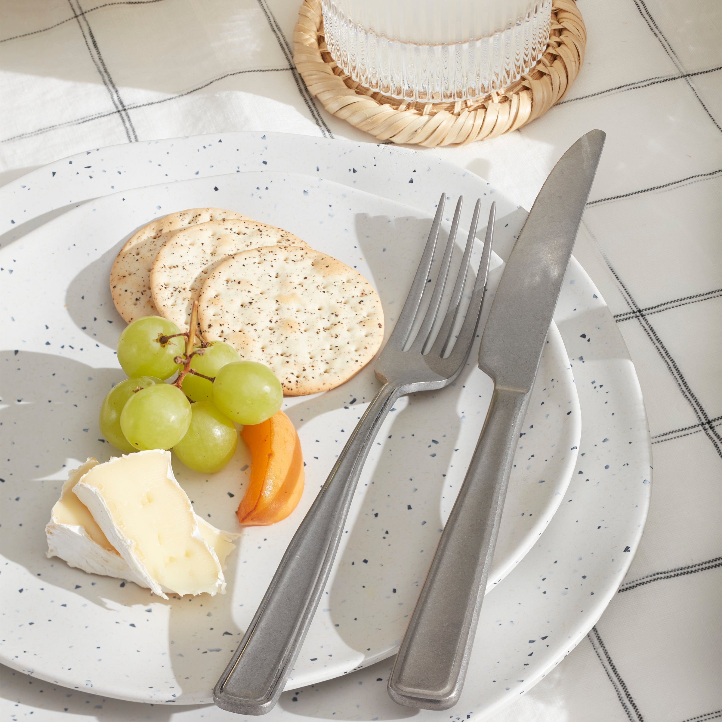 Terrazzo Melamine Cream 12 Piece Dinnerware Set - Image 4