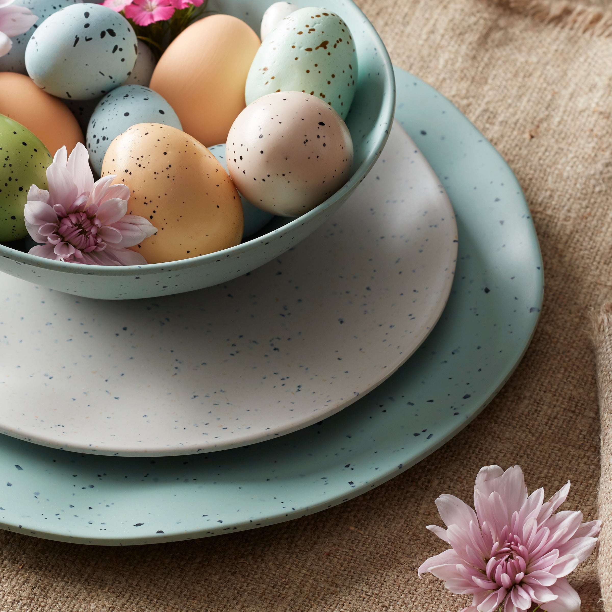 Terrazzo Melamine Mint 12 Piece Dinnerware Set - Image 10