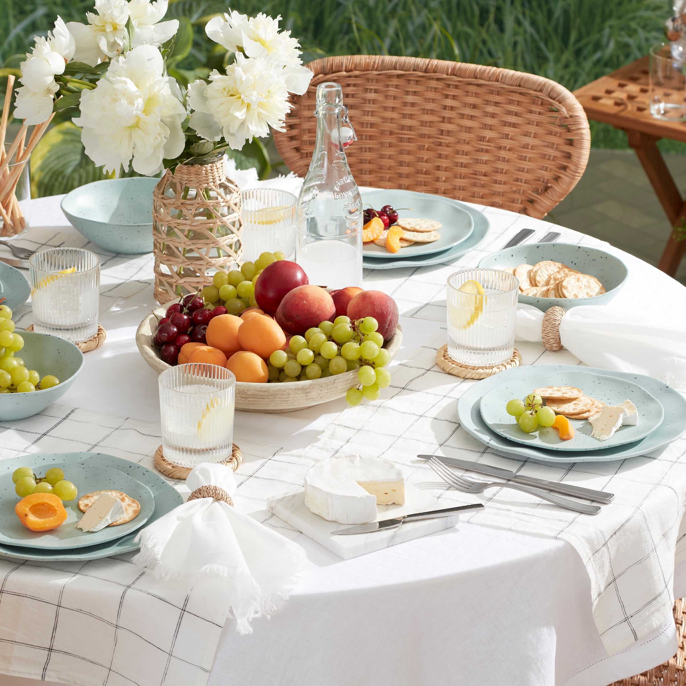 Terrazzo Melamine Mint 12 Piece Dinnerware Set - Image 2