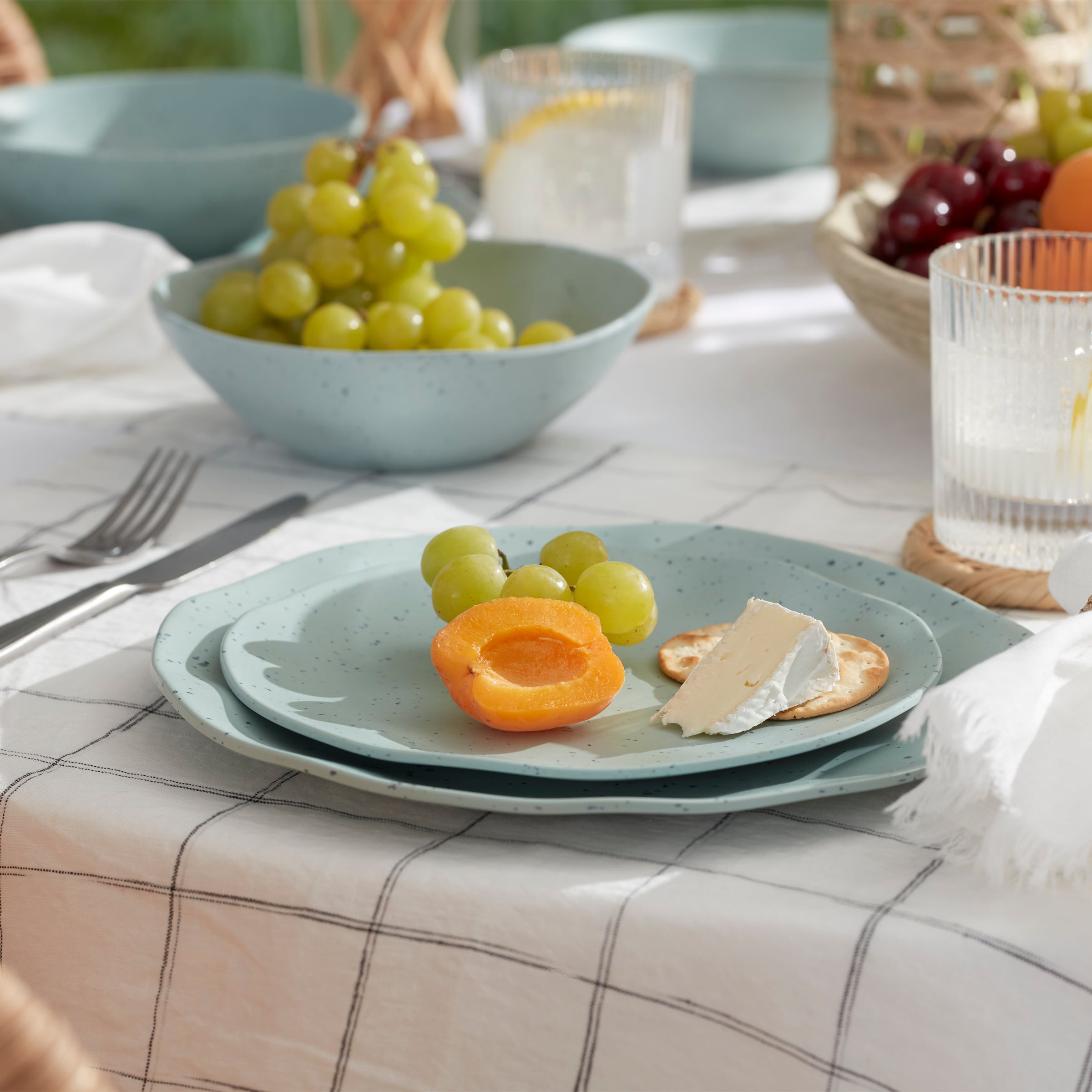 Terrazzo Melamine Mint 12 Piece Dinnerware Set - Image 3