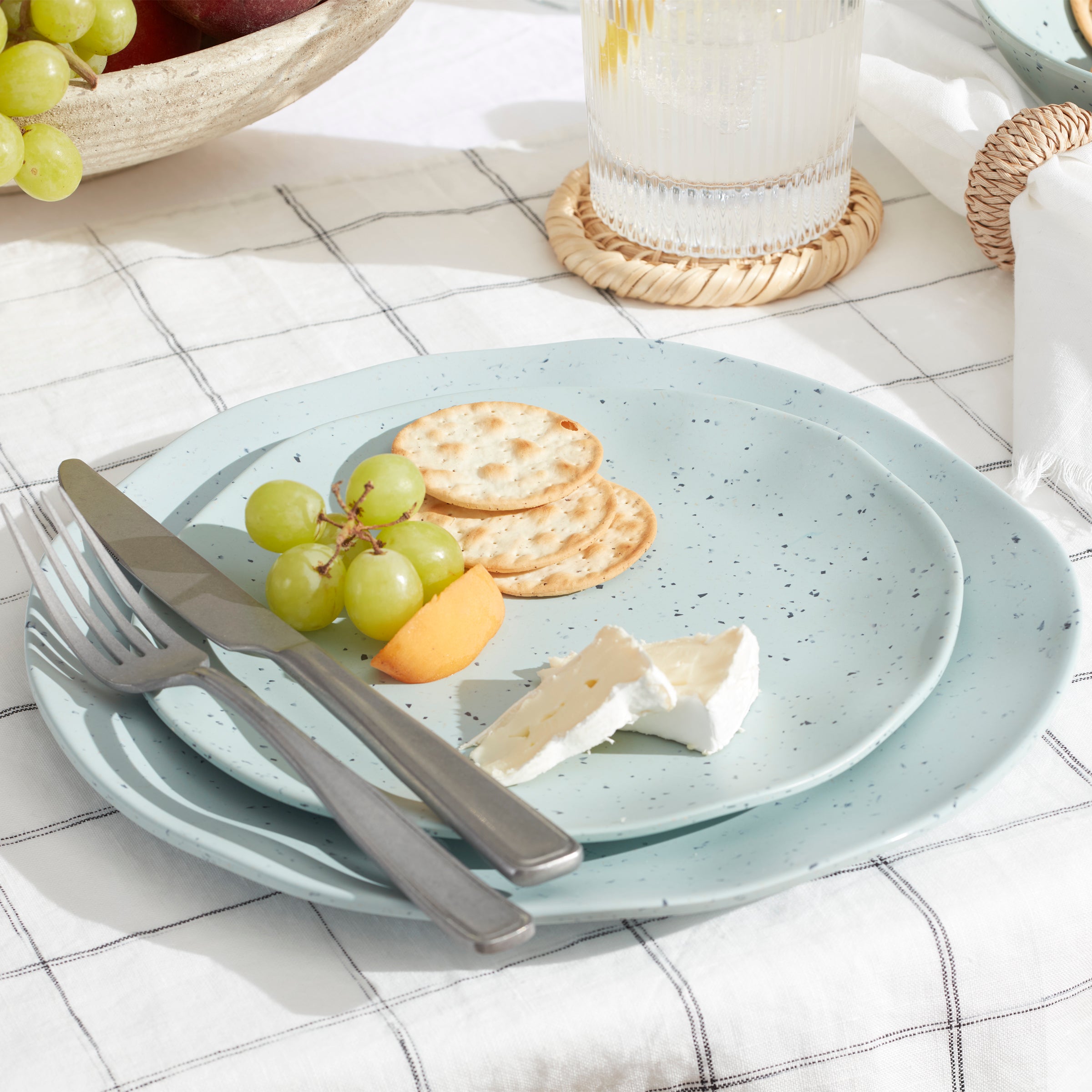 Terrazzo Melamine Mint 12 Piece Dinnerware Set - Image 4