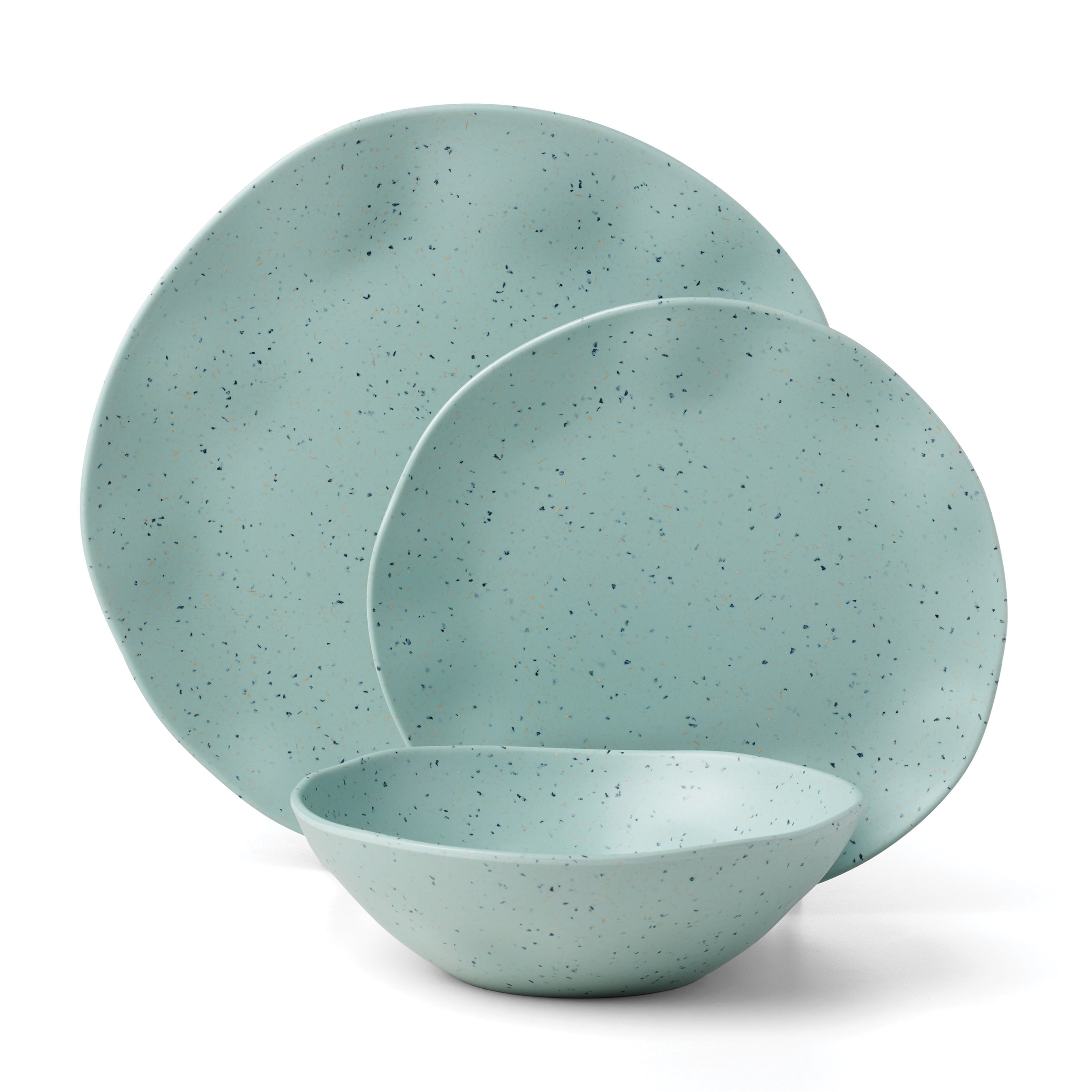 Terrazzo Melamine Mint 12 Piece Dinnerware Set - Image 14