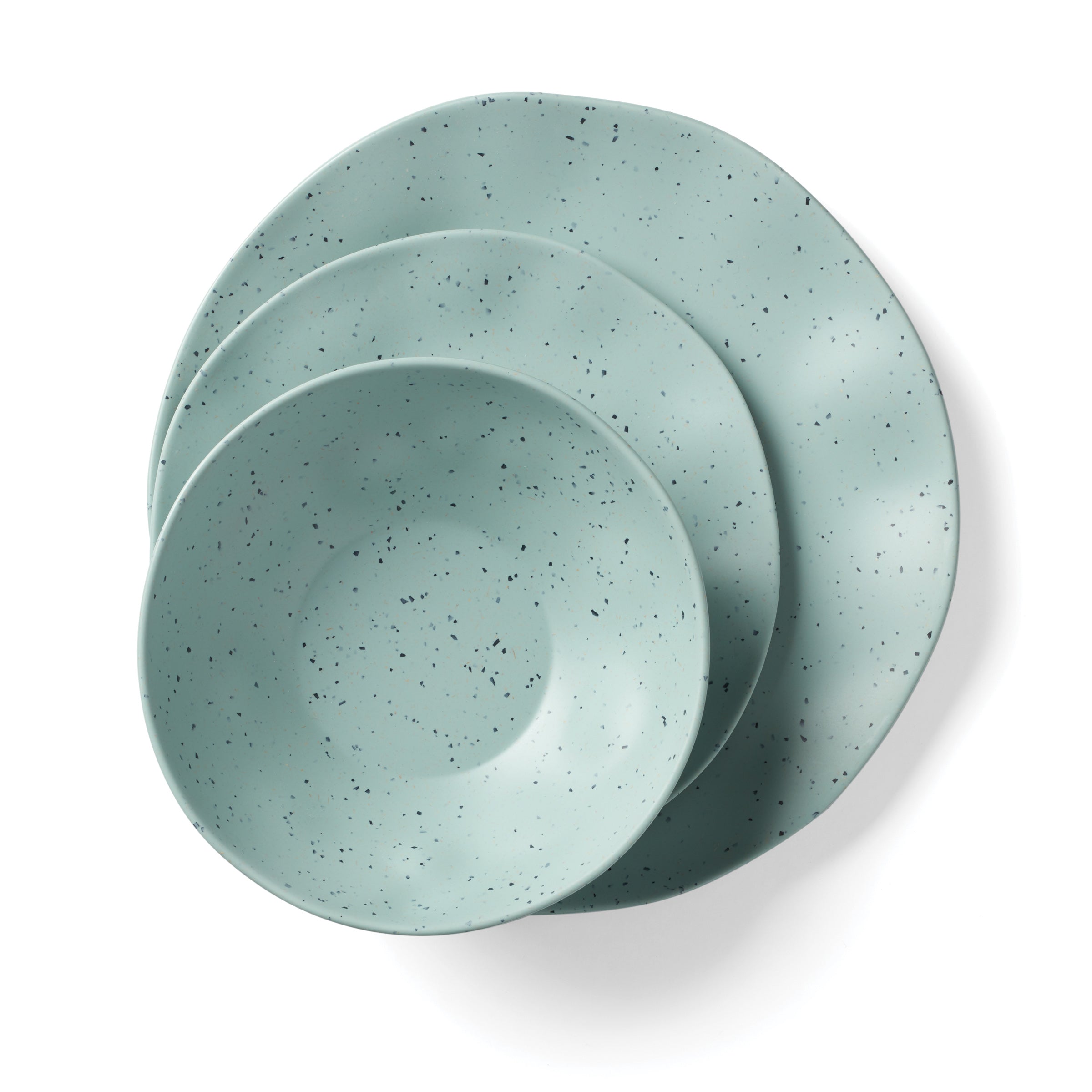 Terrazzo Melamine Mint 12 Piece Dinnerware Set - Image 15