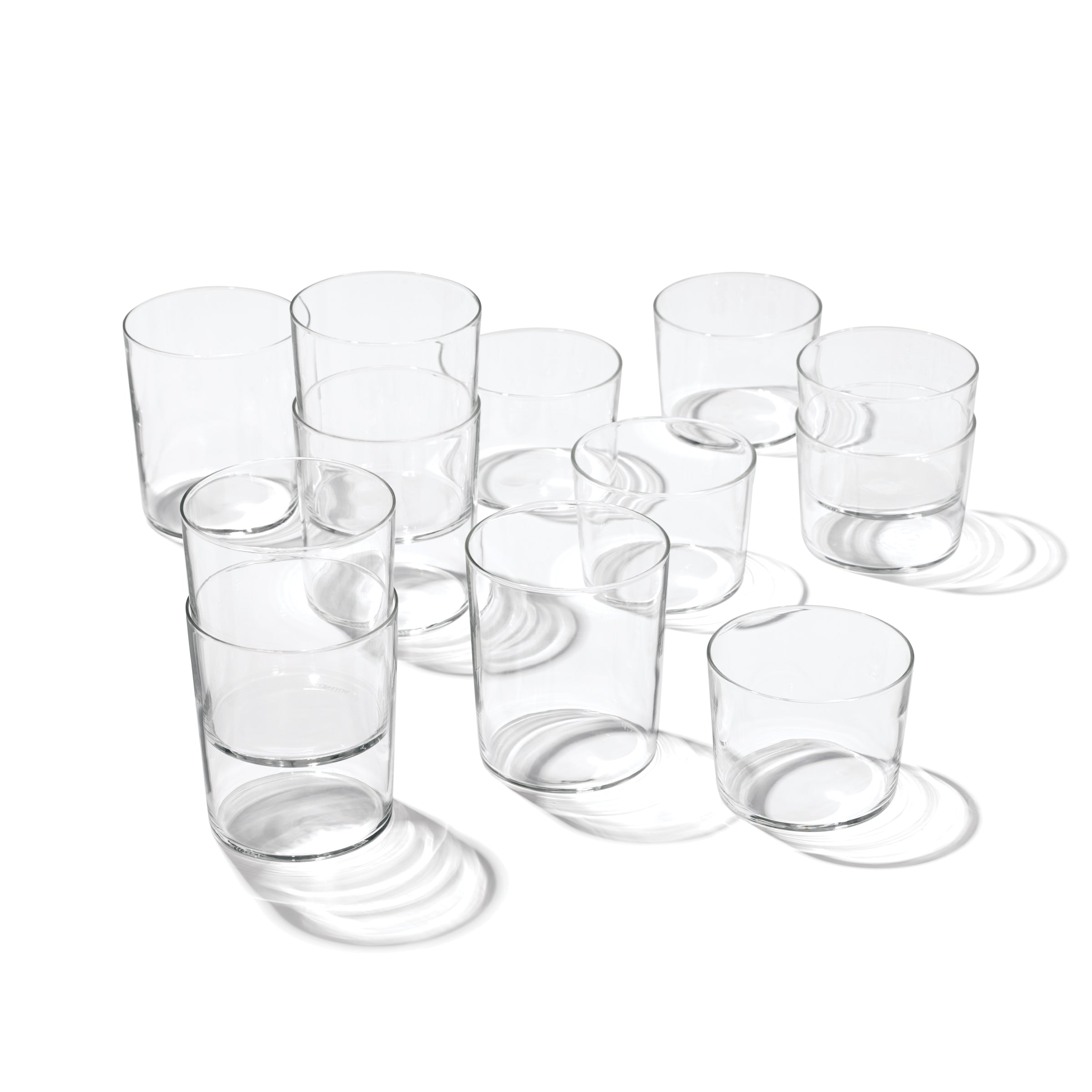 Stackables Clear Short & Tall Glasses   Set Of 12