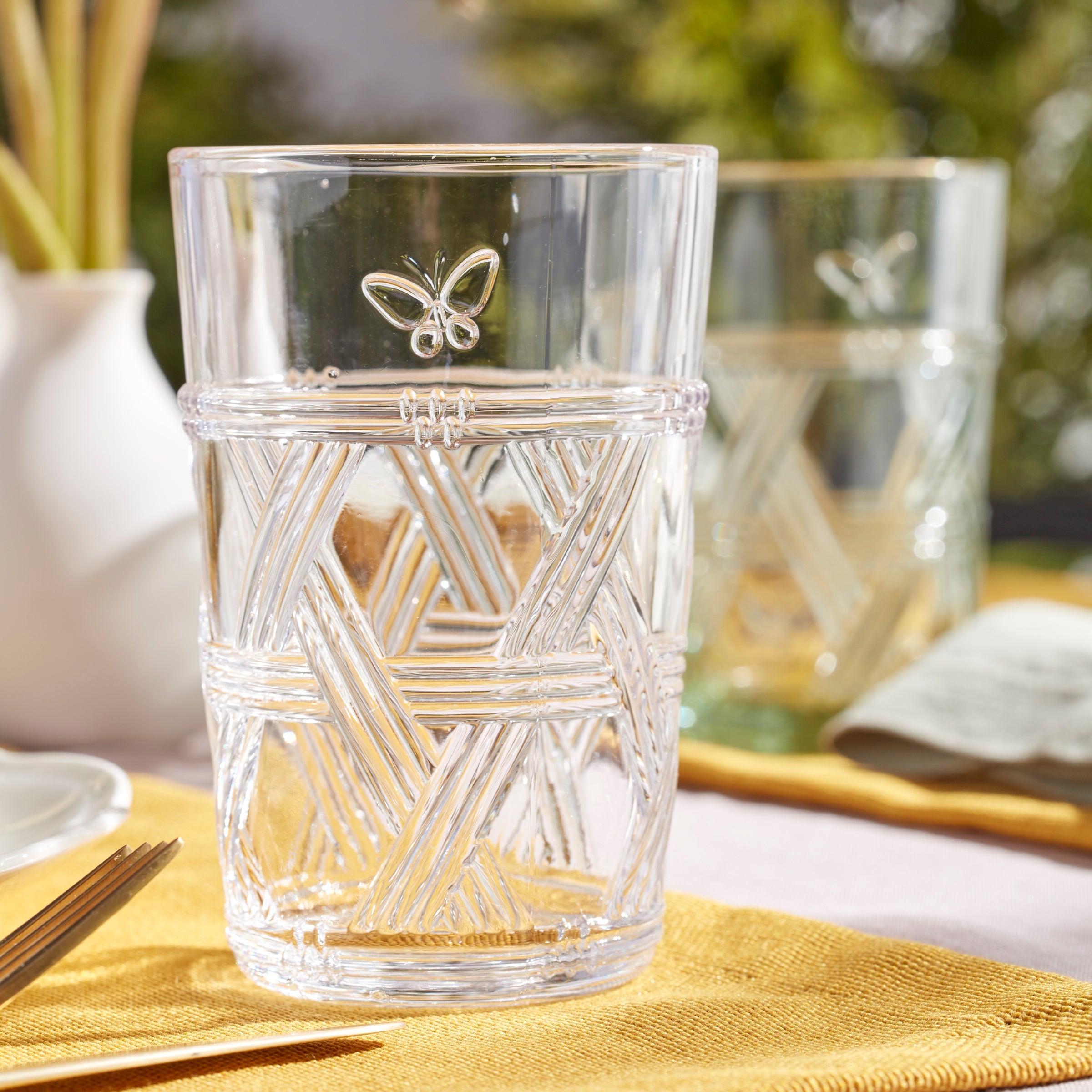 Alternative view of Butterfly Meadow Clear Tall Glasses   Set Of 4